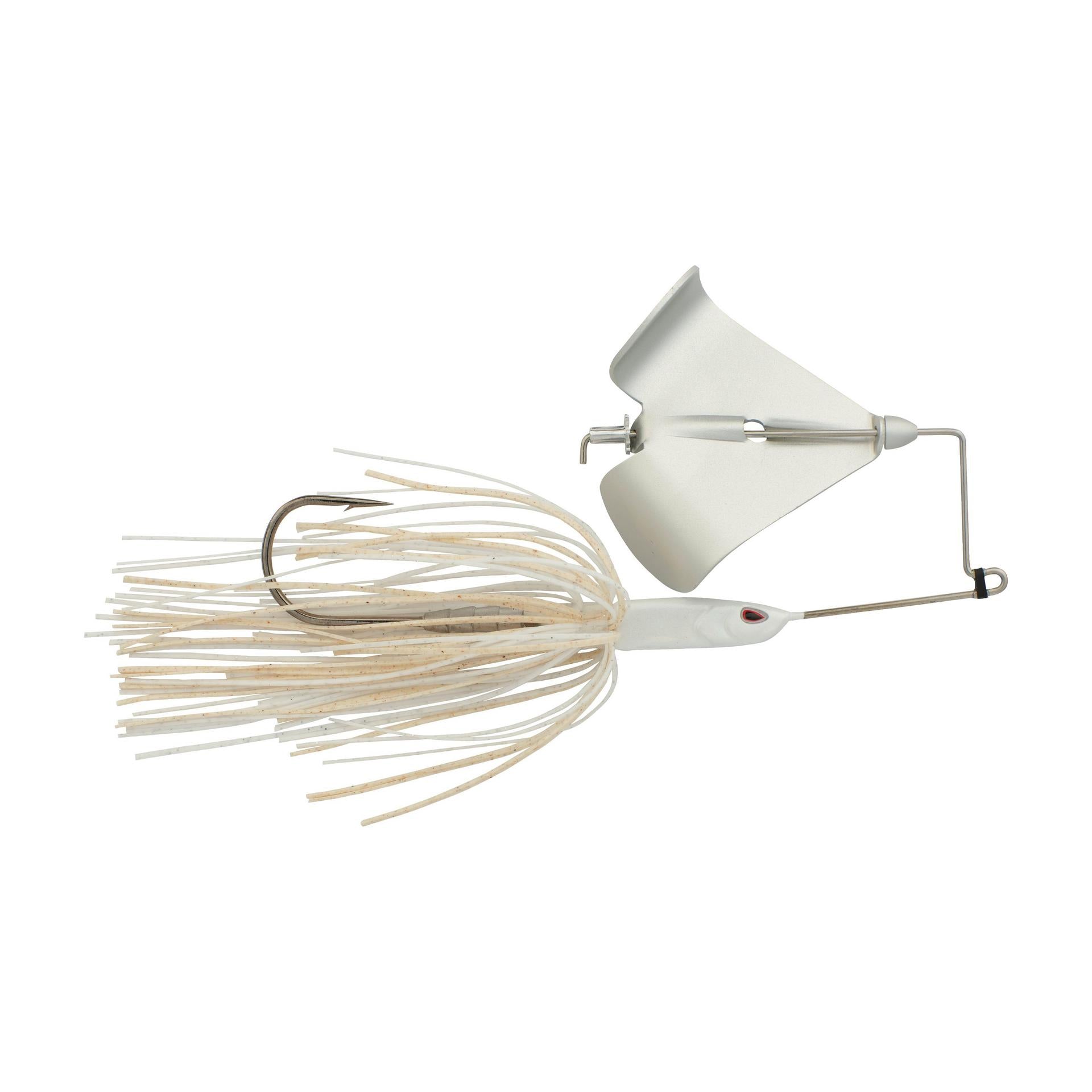 berkley fish cone Skirted Riveter, White + Silver / 1/4 oz