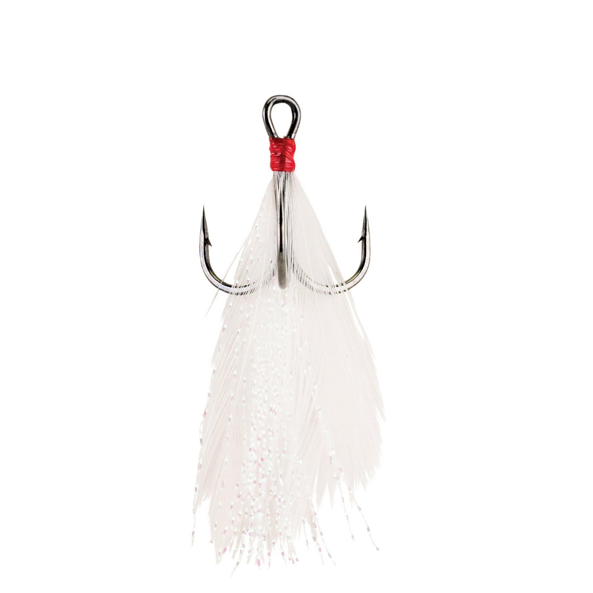 bottom fishing feathered vietnamese hooks Berkley Fusion19 Feathered Treble Hook White / 4