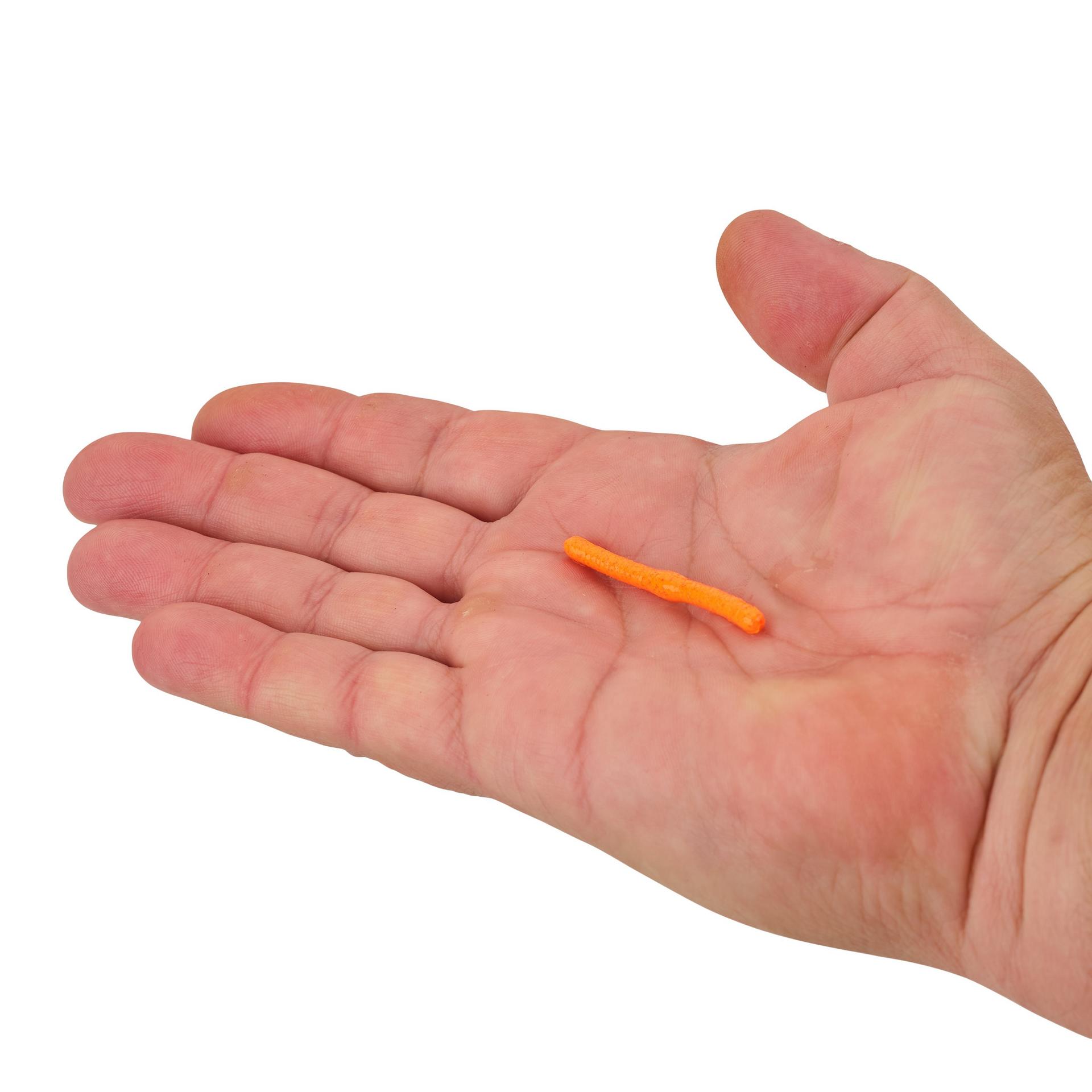 Berkley Gulp!Alive!FatFloatingTroutWorm FluorescentOrange 2in HAND | Berkley Fishing