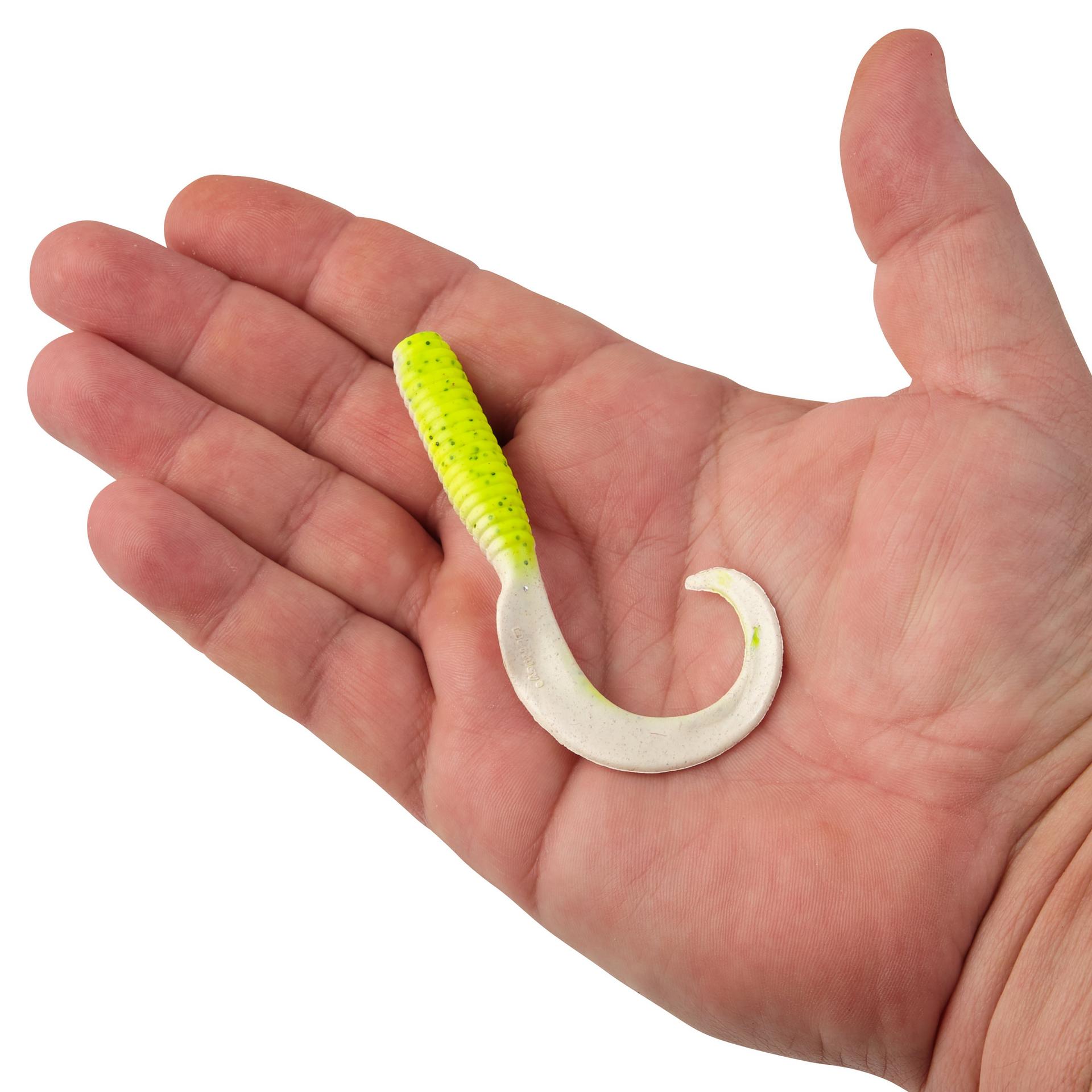 Berkley Gulp!Grub ChartreusePepperNeon 4in HAND | Berkley Fishing