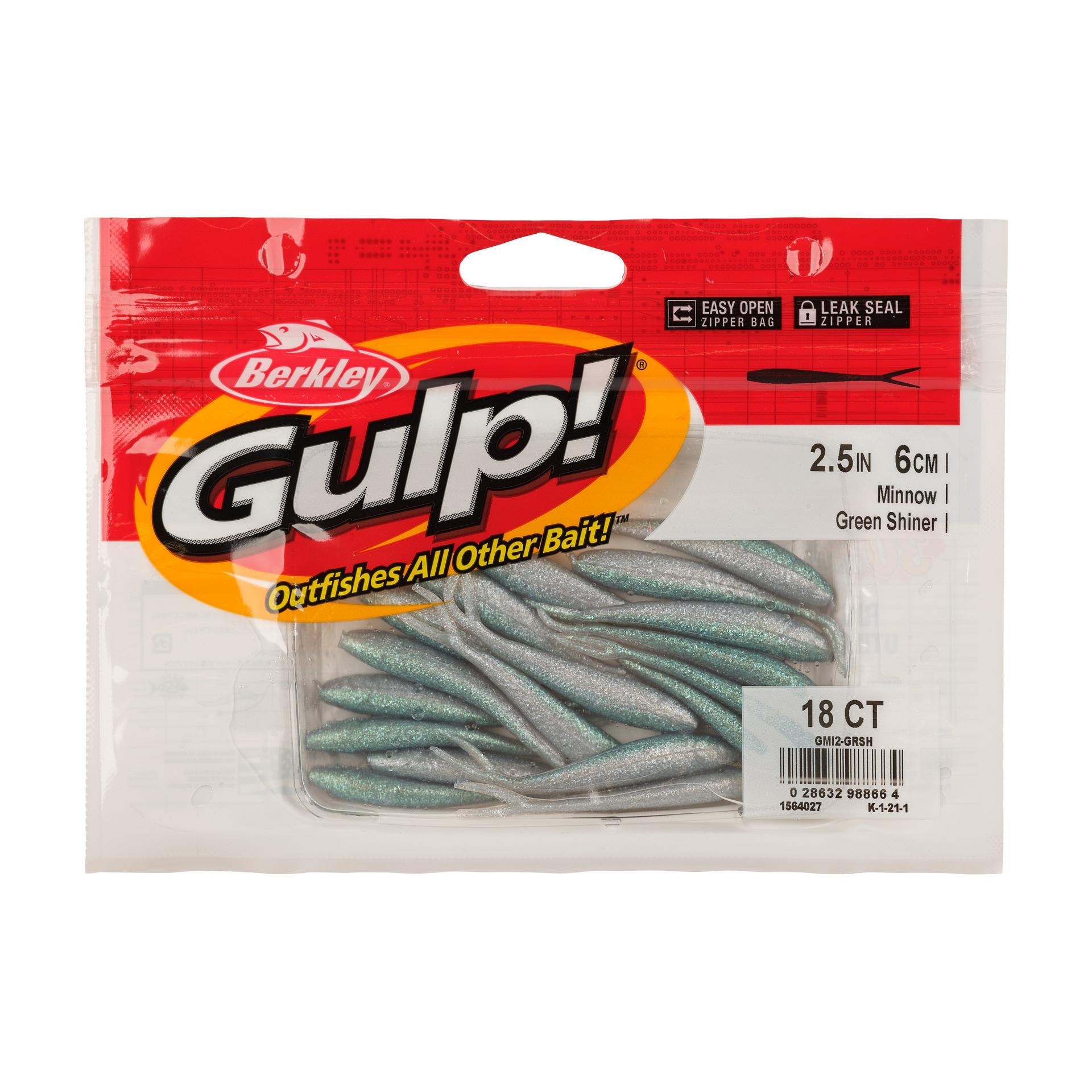 Berkley Gulp!Minnow 2.5in GreenShiner PKG | Berkley Fishing