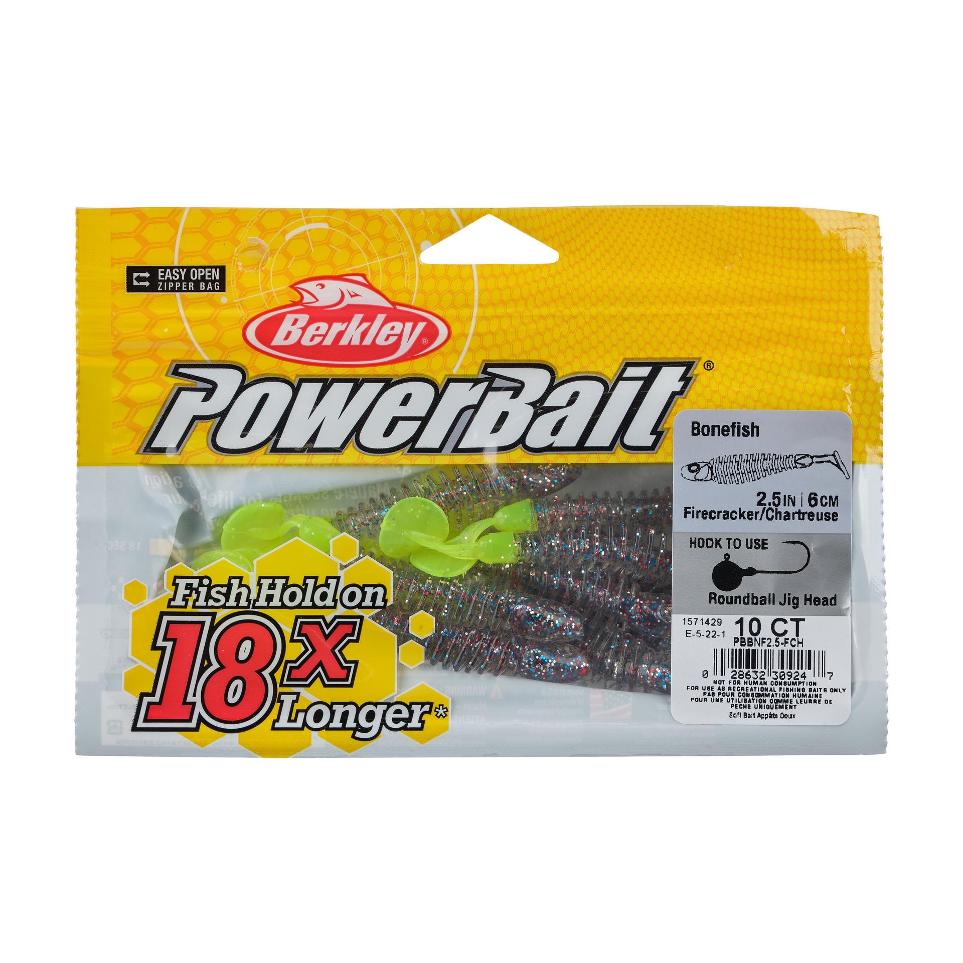 Berkley PowerBaitBonefish 2.5 FirecrackerChartreuse PKG | Berkley Fishing