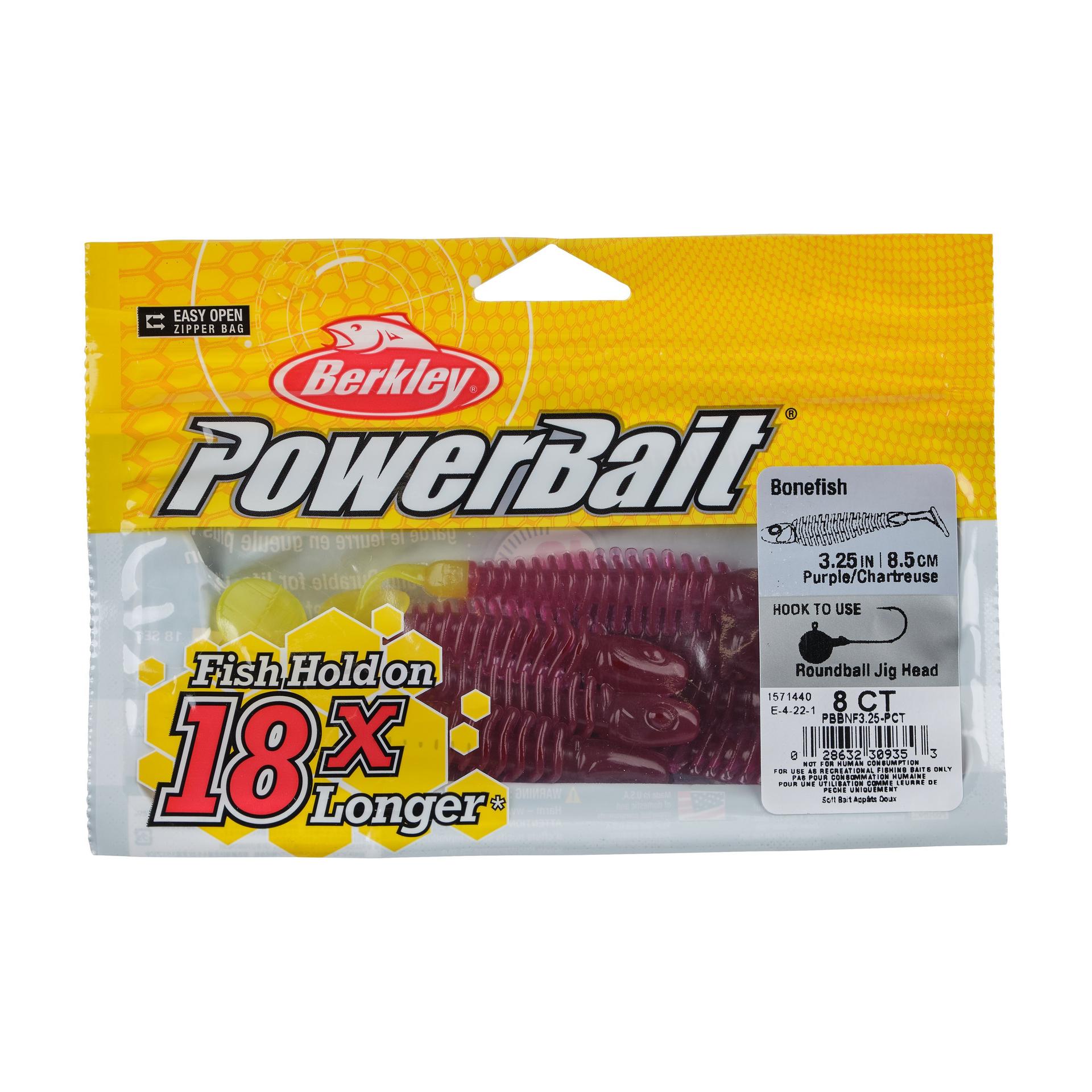 Berkley PowerBaitBonefish 3.25 PurpleChartreuse PKG | Berkley Fishing