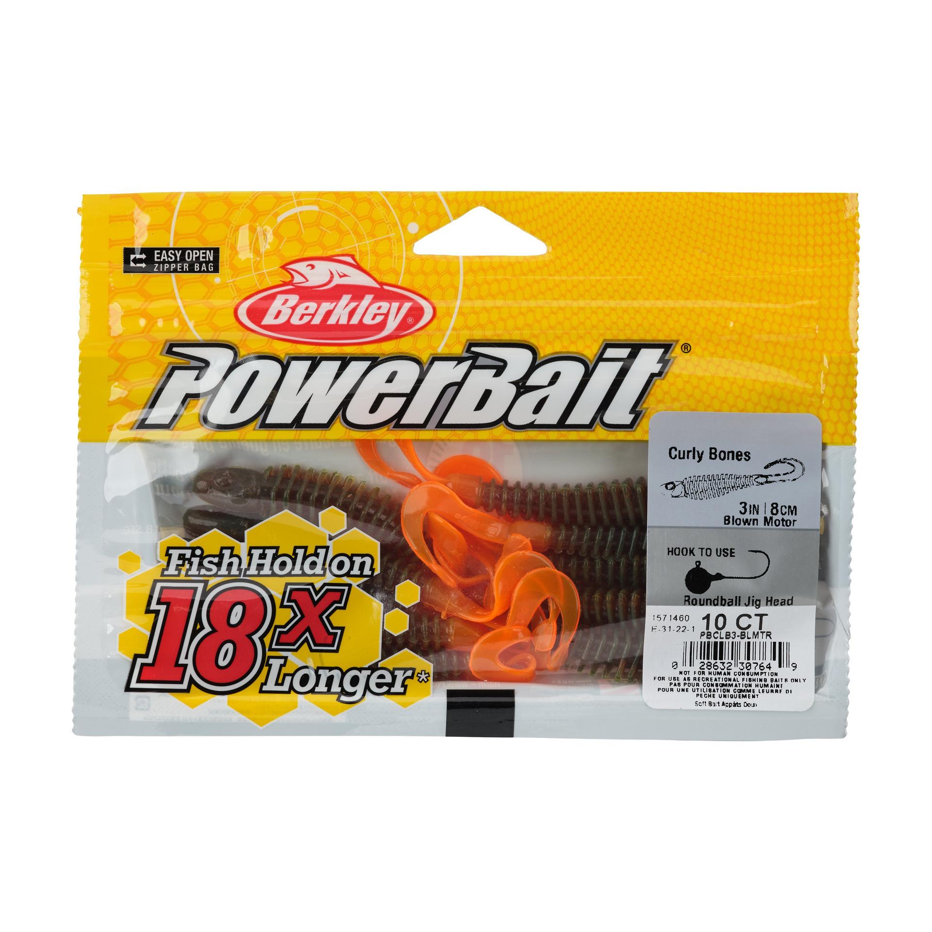 Berkley PowerBaitCurlyBones 3 BlownMotor PKG | Berkley Fishing