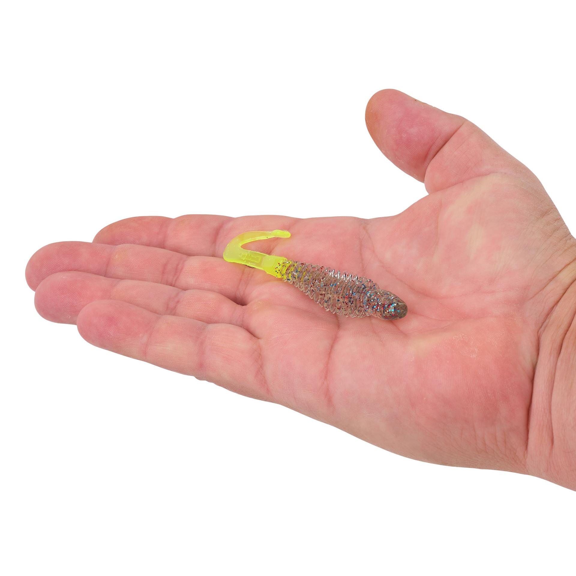 Berkley PowerBaitCurlyBones 3 FirecrackerChartreuse HAND | Berkley Fishing