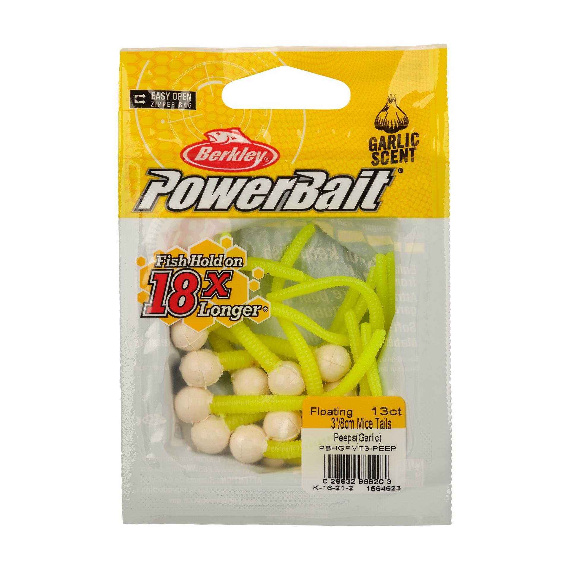 Berkley PowerBaitFloatingMiceTails Garlic Peeps PKG | Berkley Fishing