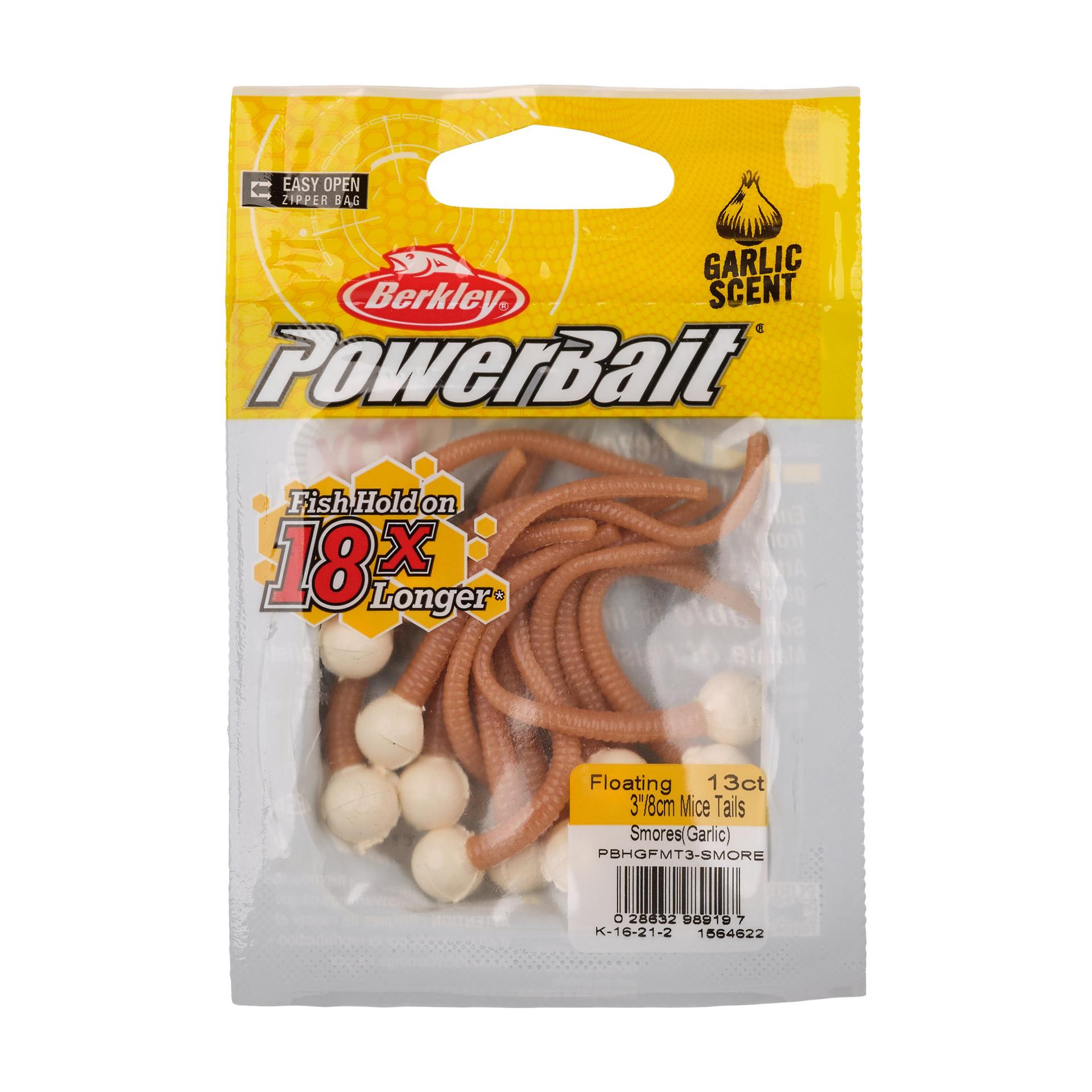 Berkley PowerBaitFloatingMiceTails Garlic Smores PKG | Berkley Fishing