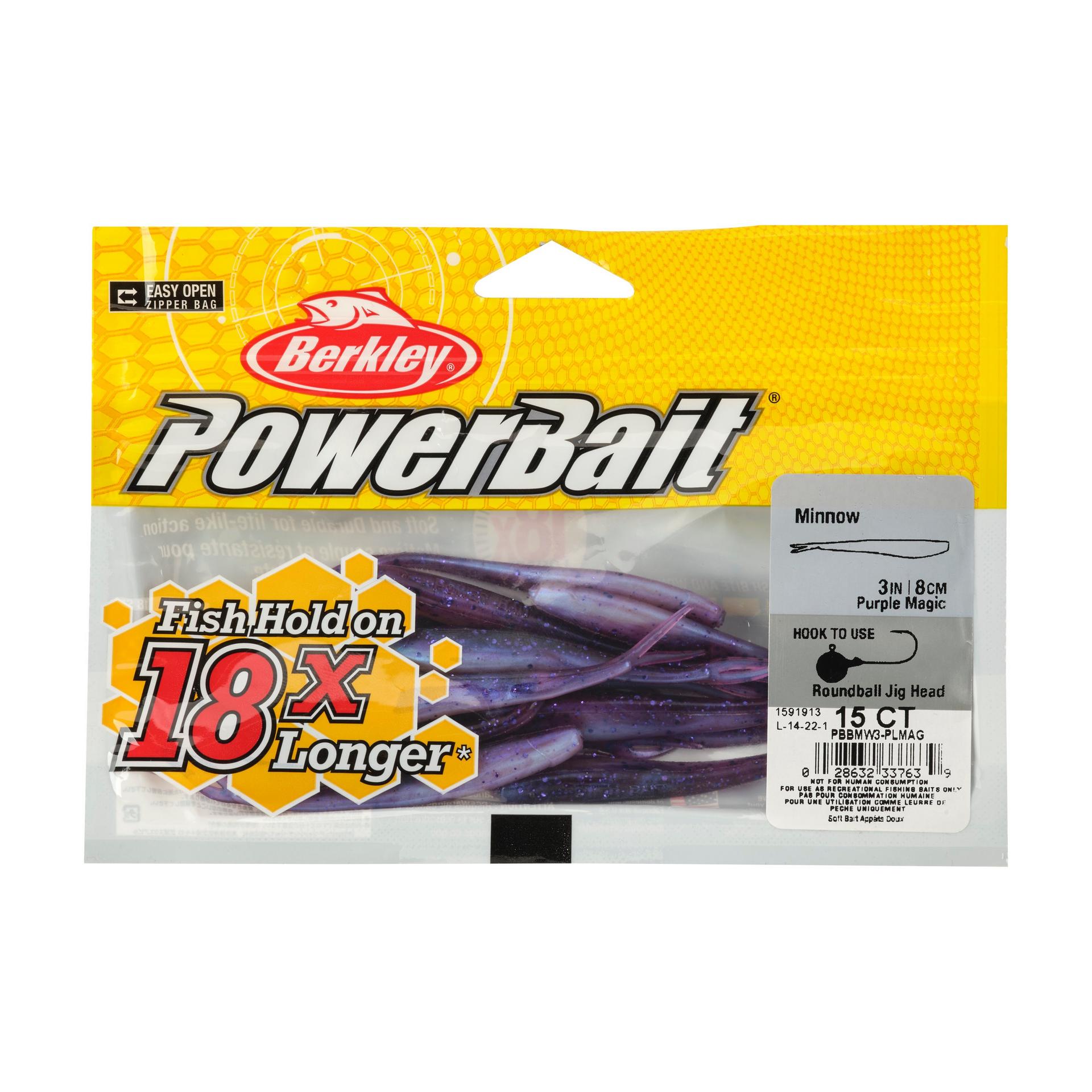 Berkley PowerBaitMinnow PurpleMagic 4in PKG | Berkley Fishing