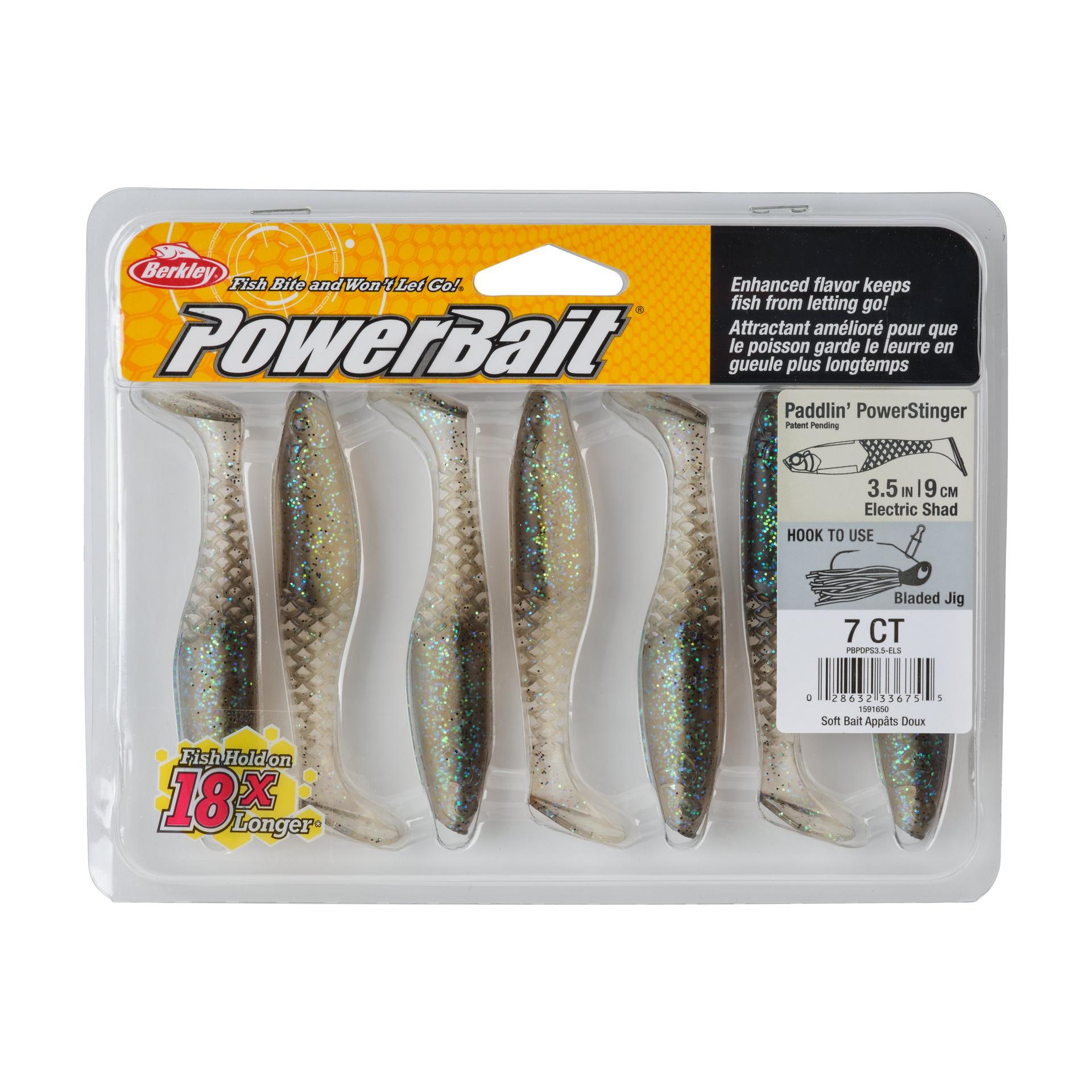 Berkley PowerBaitPaddlinPowerStinger ElectricShad 3.5in PKG | Berkley Fishing