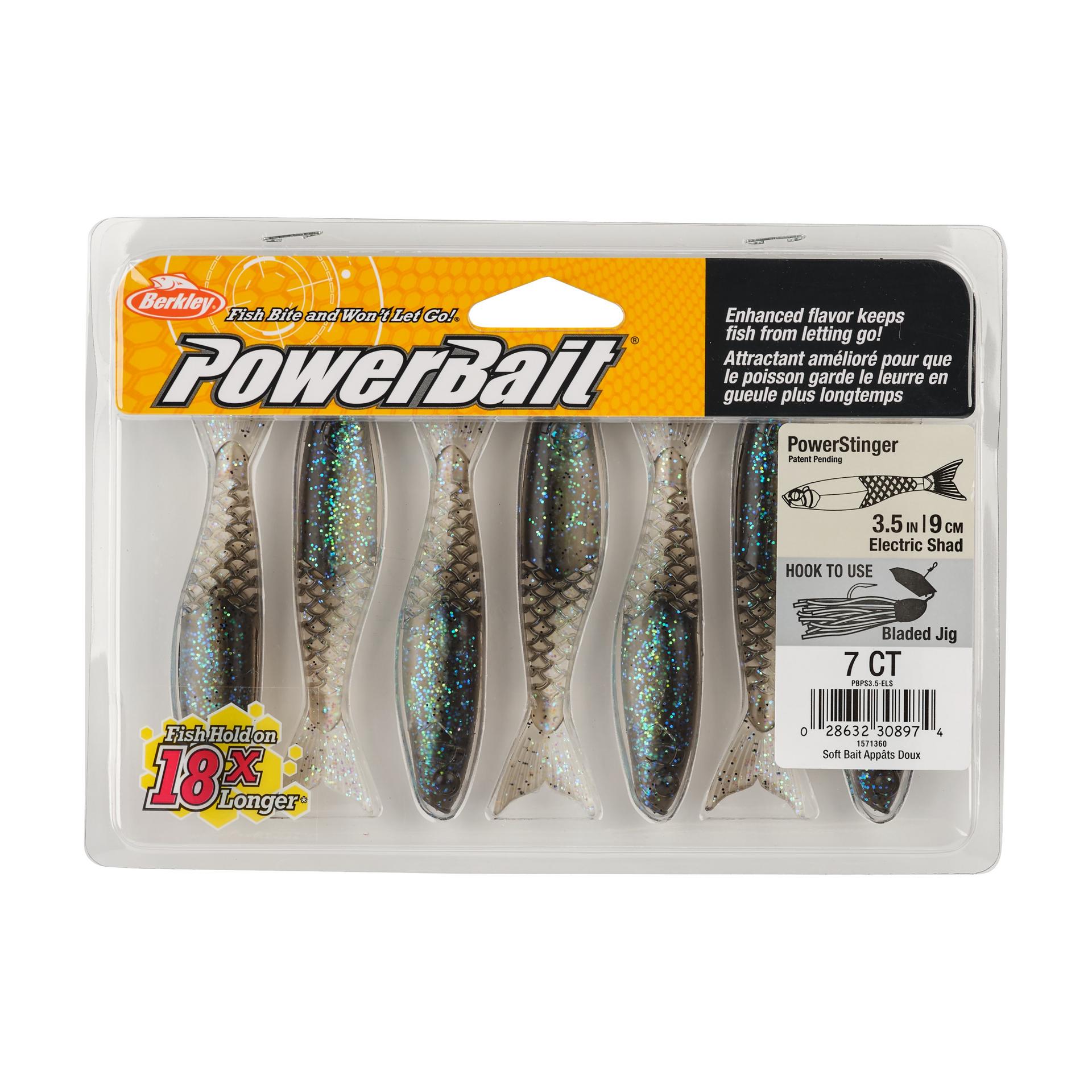 Berkley PowerBaitPowerStinger 3.5 ElectricShad PKG | Berkley Fishing