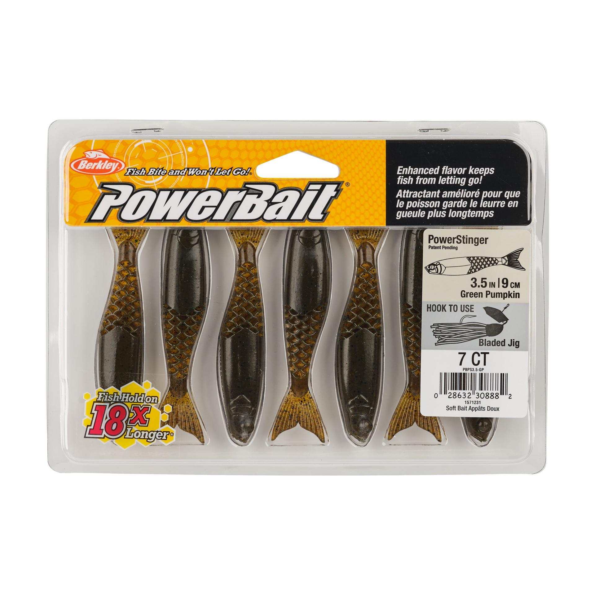 Berkley PowerBaitPowerStinger 3.5 GreenPumpkin PKG | Berkley Fishing