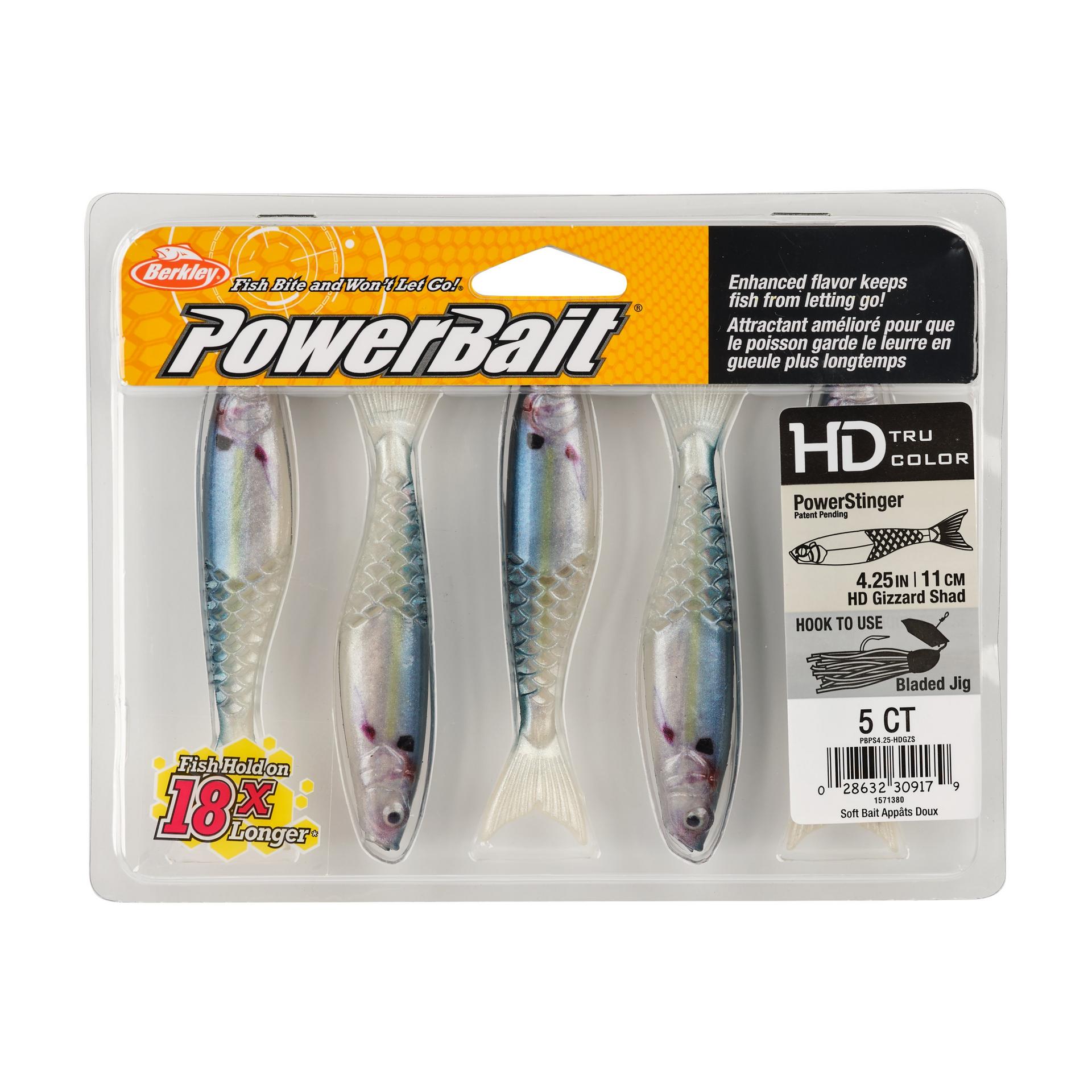 Berkley PowerBaitPowerStinger 4.25 HDGizzardShad PKG | Berkley Fishing