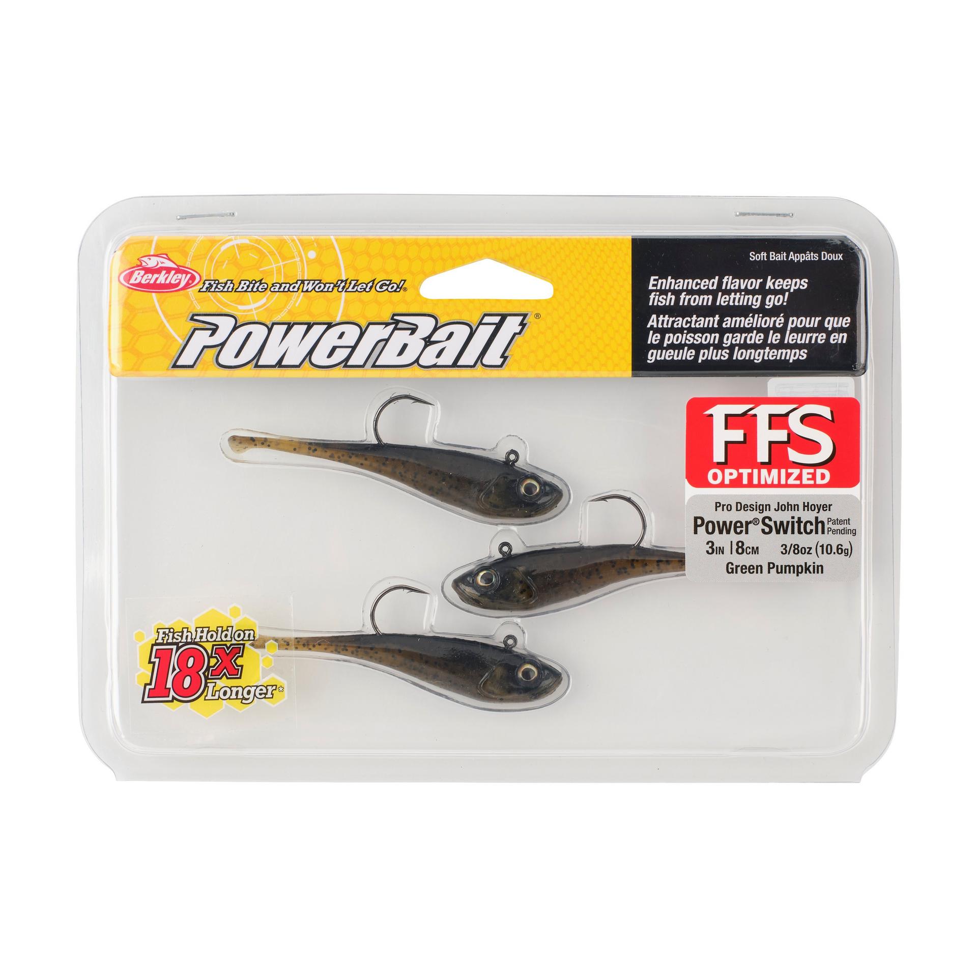 Berkley PowerBaitPowerSwitch GreenPumpkin 3in PKG | Berkley Fishing