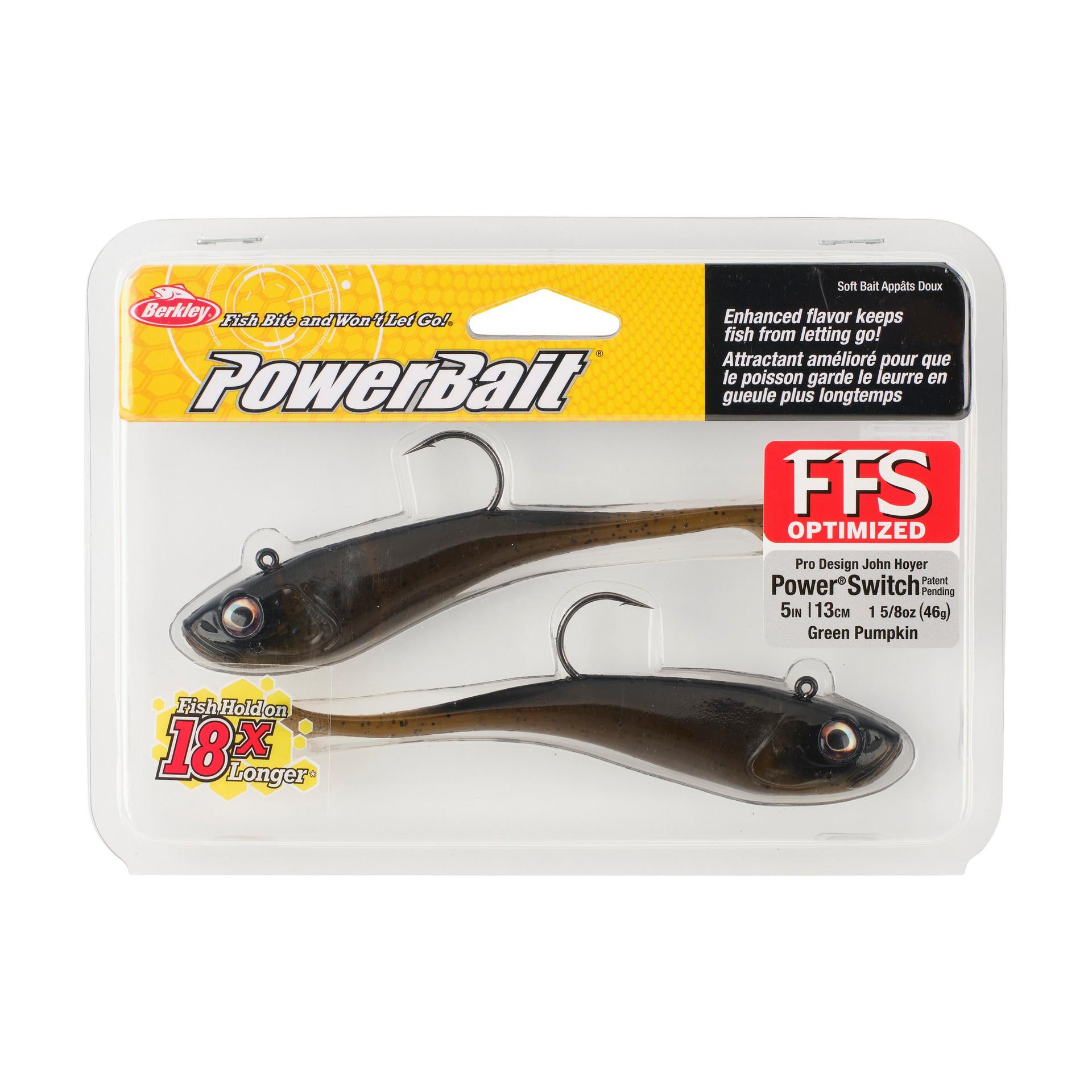 Berkley PowerBaitPowerSwitch GreenPumpkin 5in PKG | Berkley Fishing