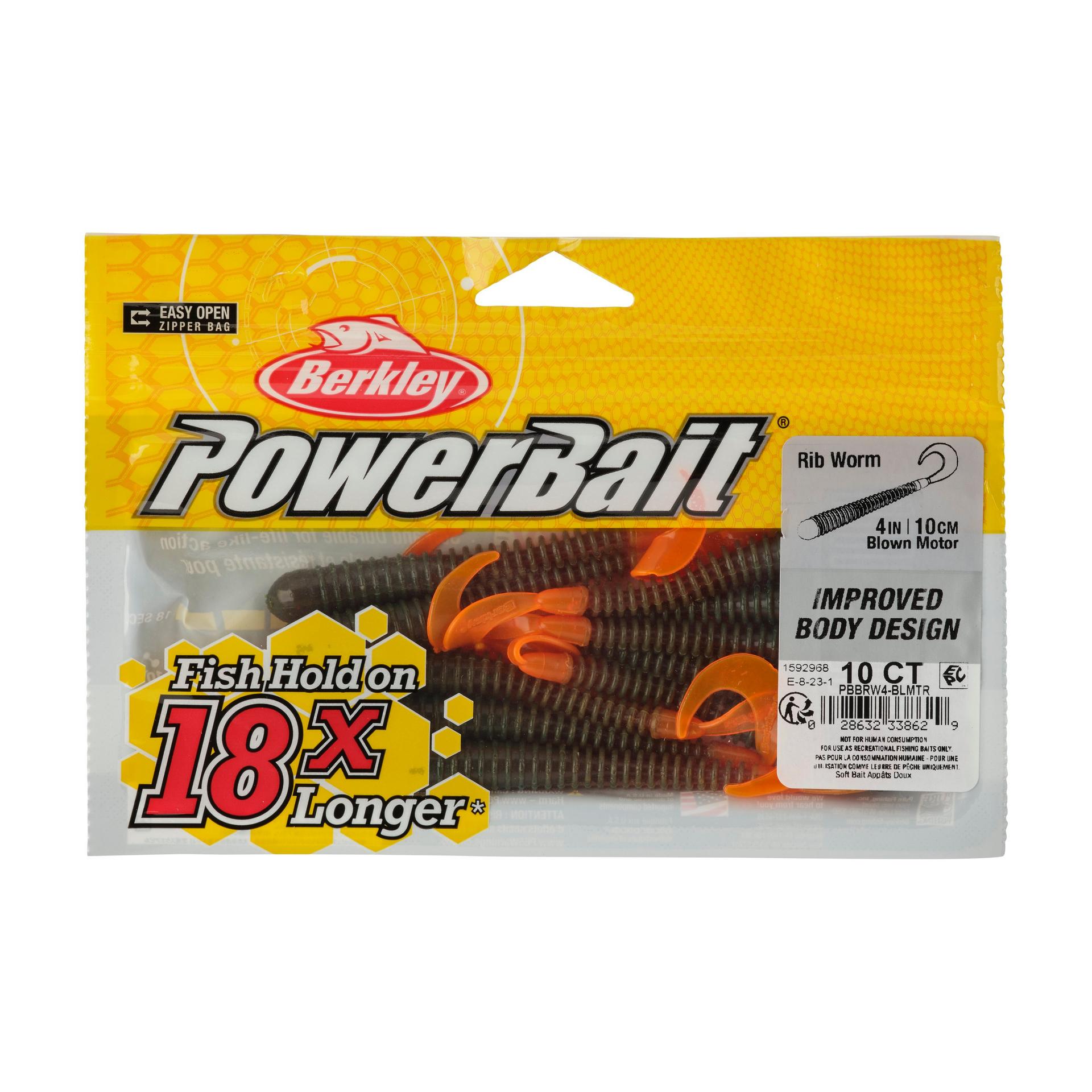 Berkley PowerBaitRibWorm BlownMotor 4in PKG | Berkley Fishing