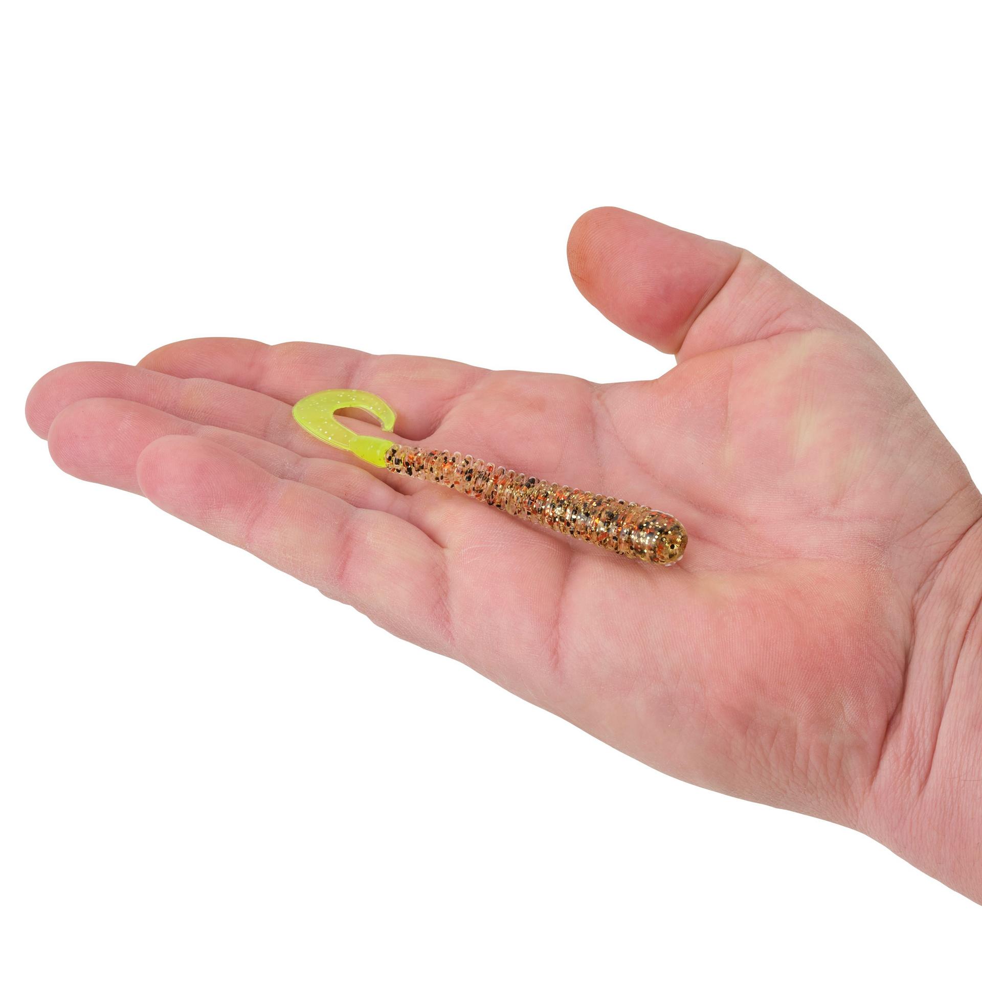 Berkley PowerBaitRibWorm GoldCrackerChartreuse 4in HAND | Berkley Fishing