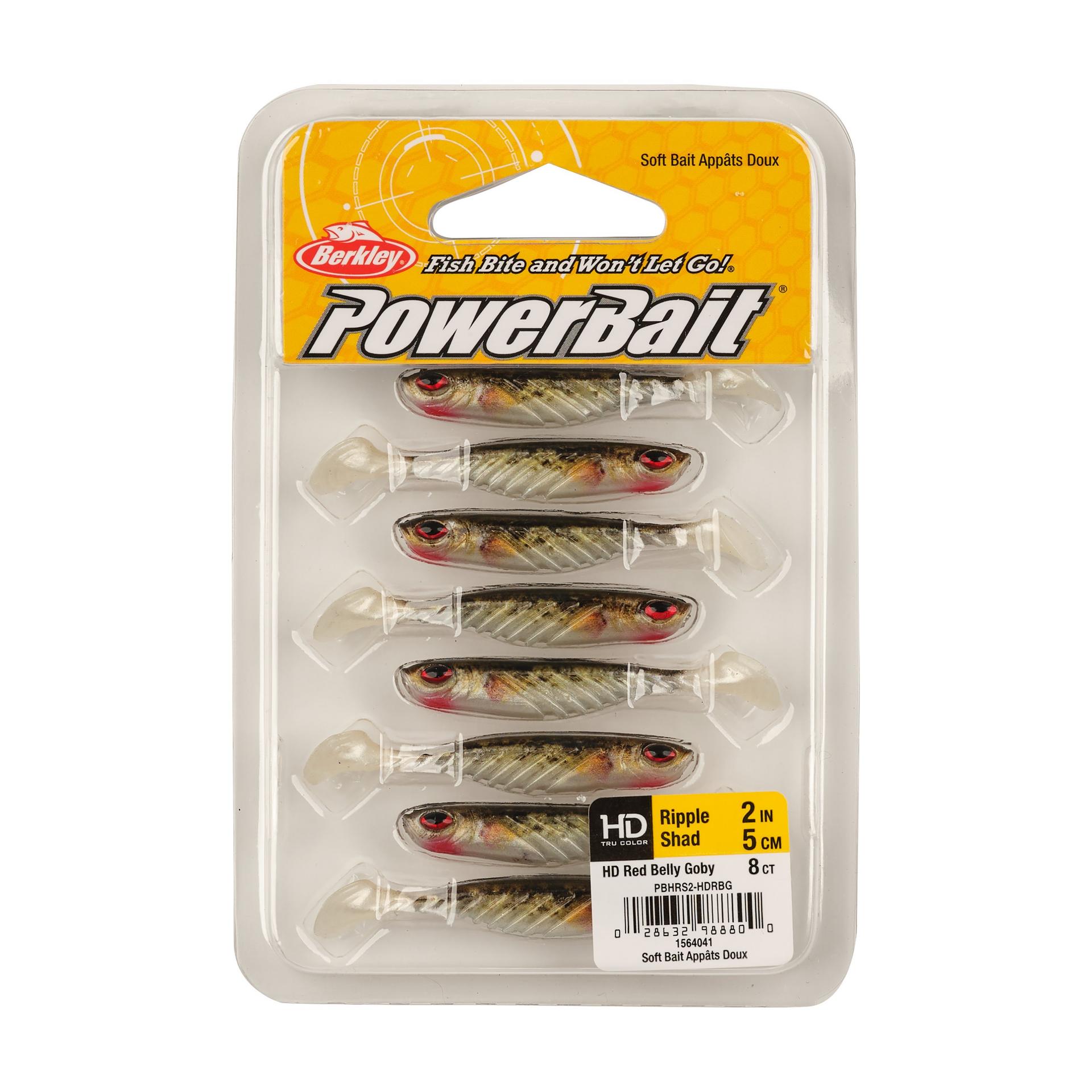 Berkley PowerBaitRippleShad 2in HDRedBellyGoby PKG | Berkley Fishing