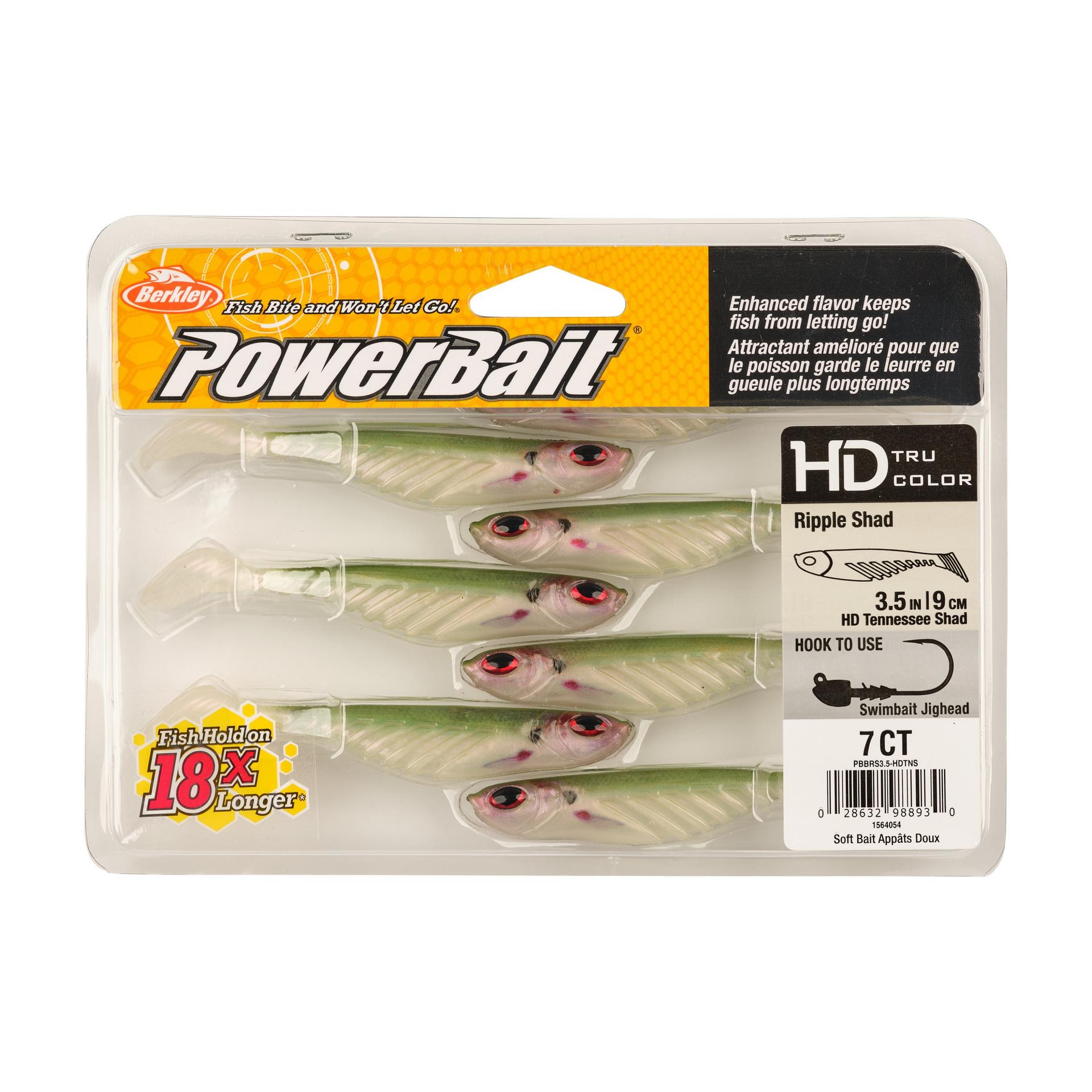 Berkley PowerBaitRippleShad 3.5in HDTennesseeShad PKG | Berkley Fishing