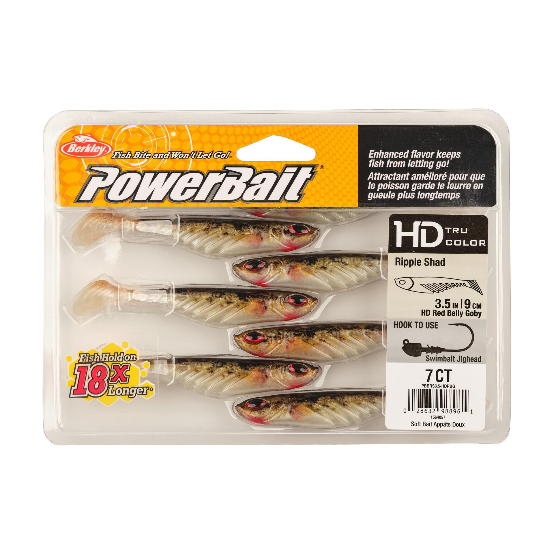 Berkley PowerBaitRippleShad 3.5in HDRedBellyGoby PKG | Berkley Fishing