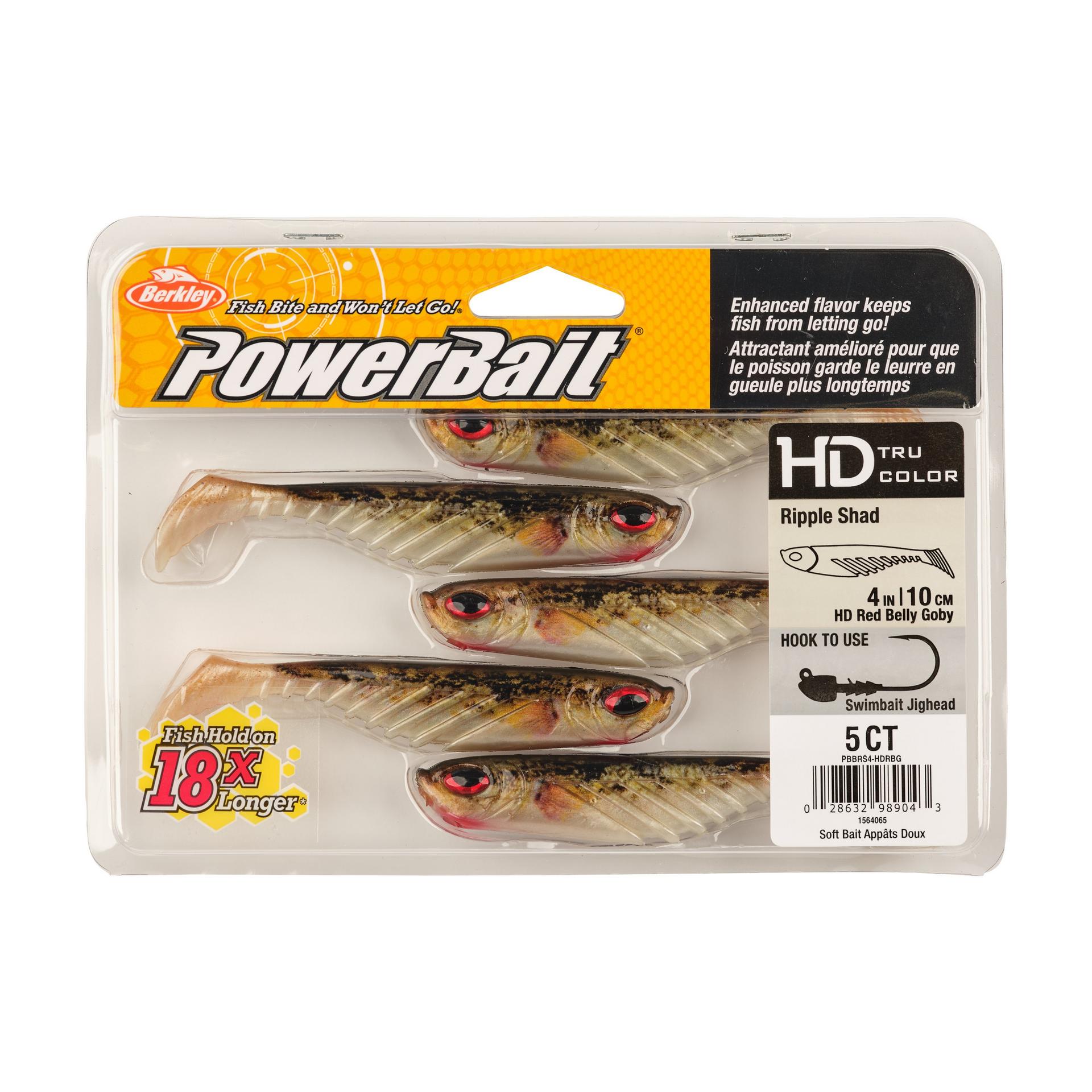 Berkley PowerBaitRippleShad 4in HDRedBellyGoby PKG | Berkley Fishing