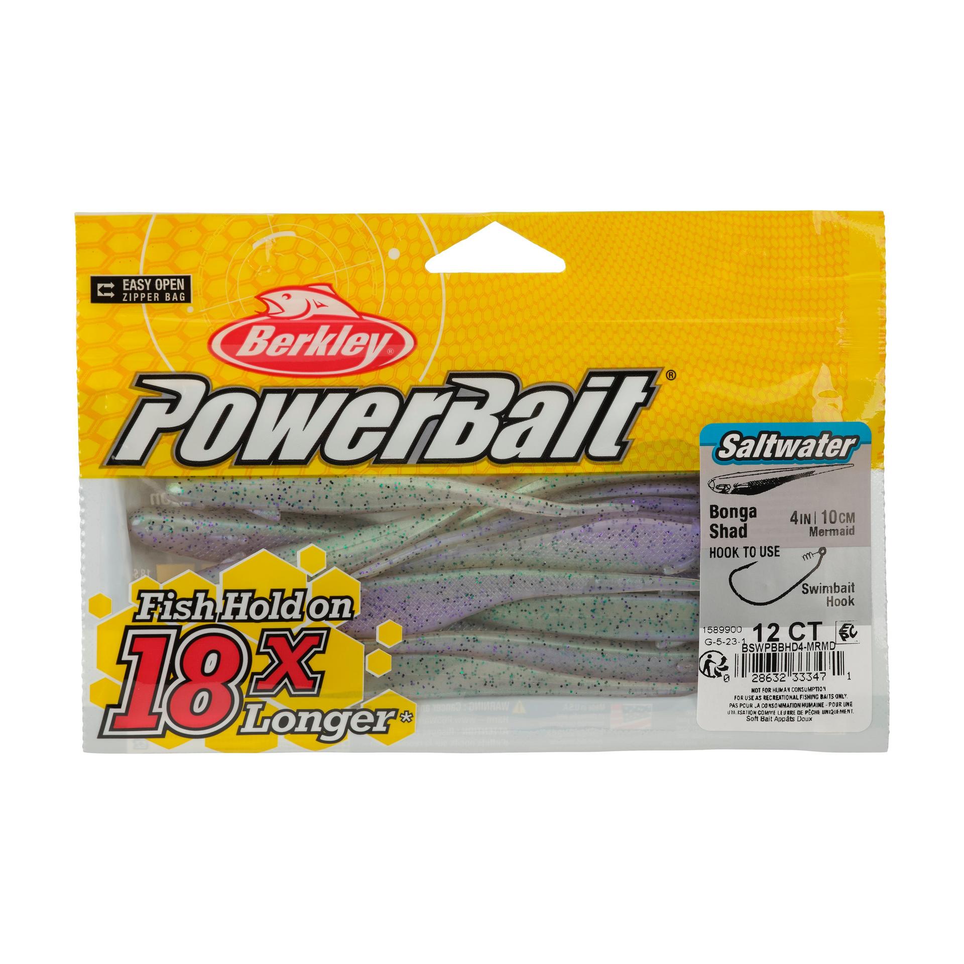 Berkley PowerBaitSaltwaterBongaShad Mermaid 4in PKG | Berkley Fishing