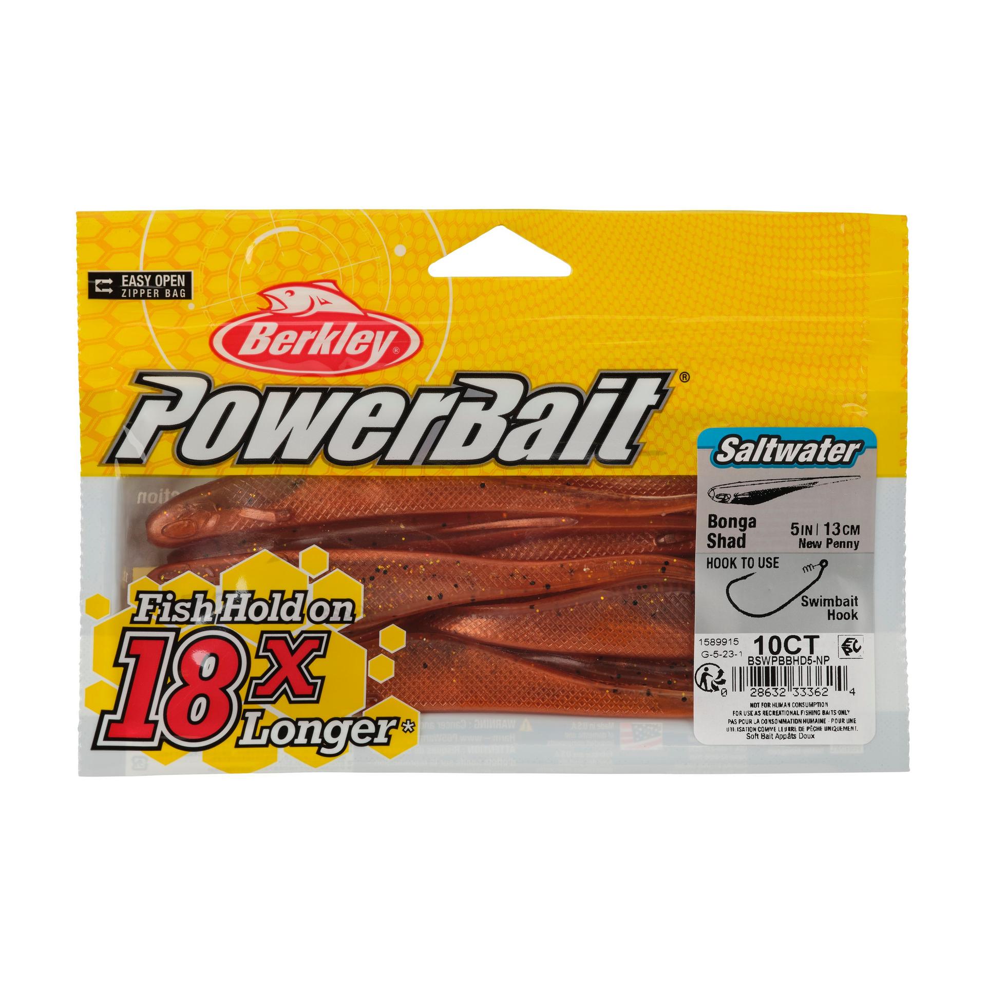 Berkley PowerBaitSaltwaterBongaShad NewPenny 5in PKG | Berkley Fishing