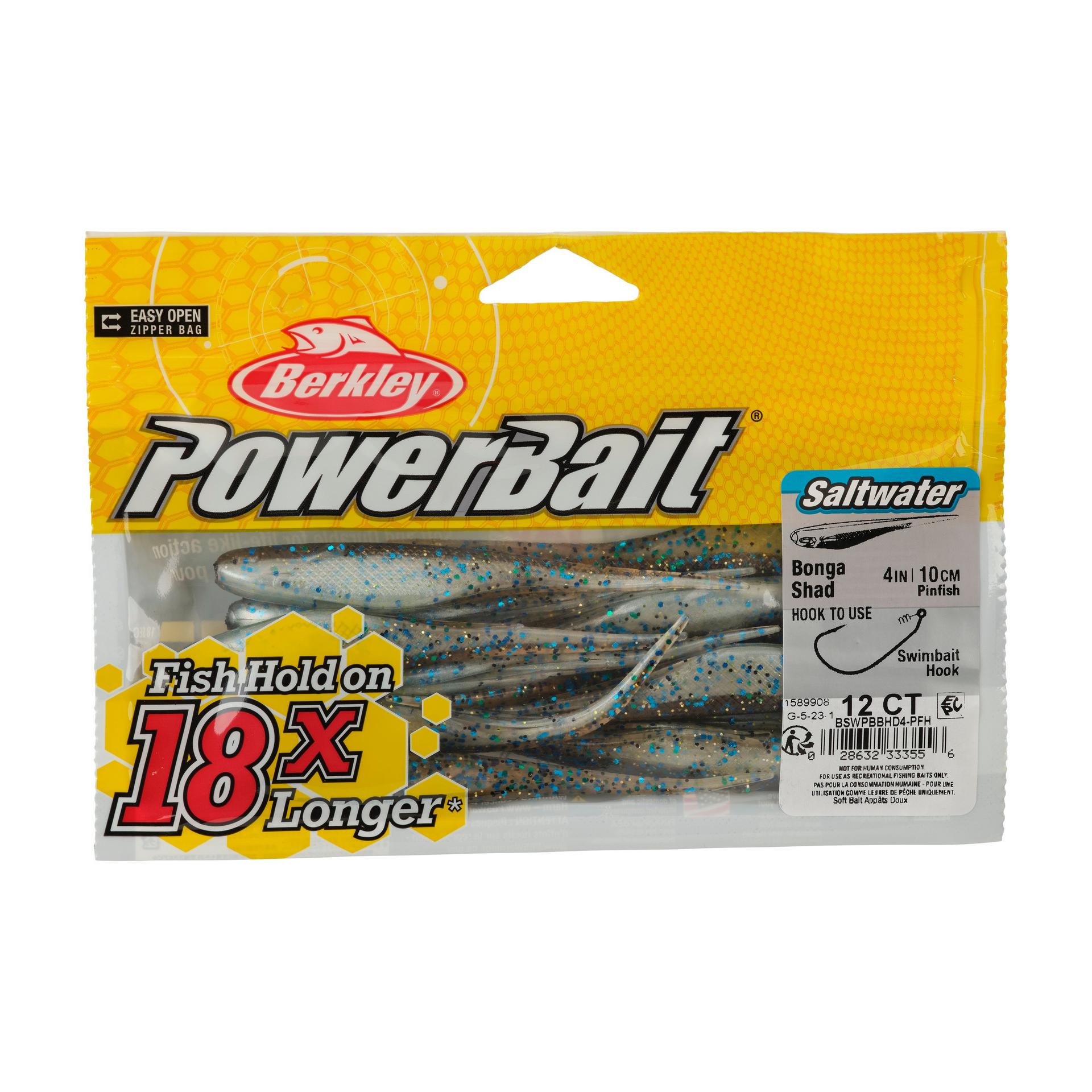 Berkley PowerBaitSaltwaterBongaShad Pinfish 4in PKG | Berkley Fishing