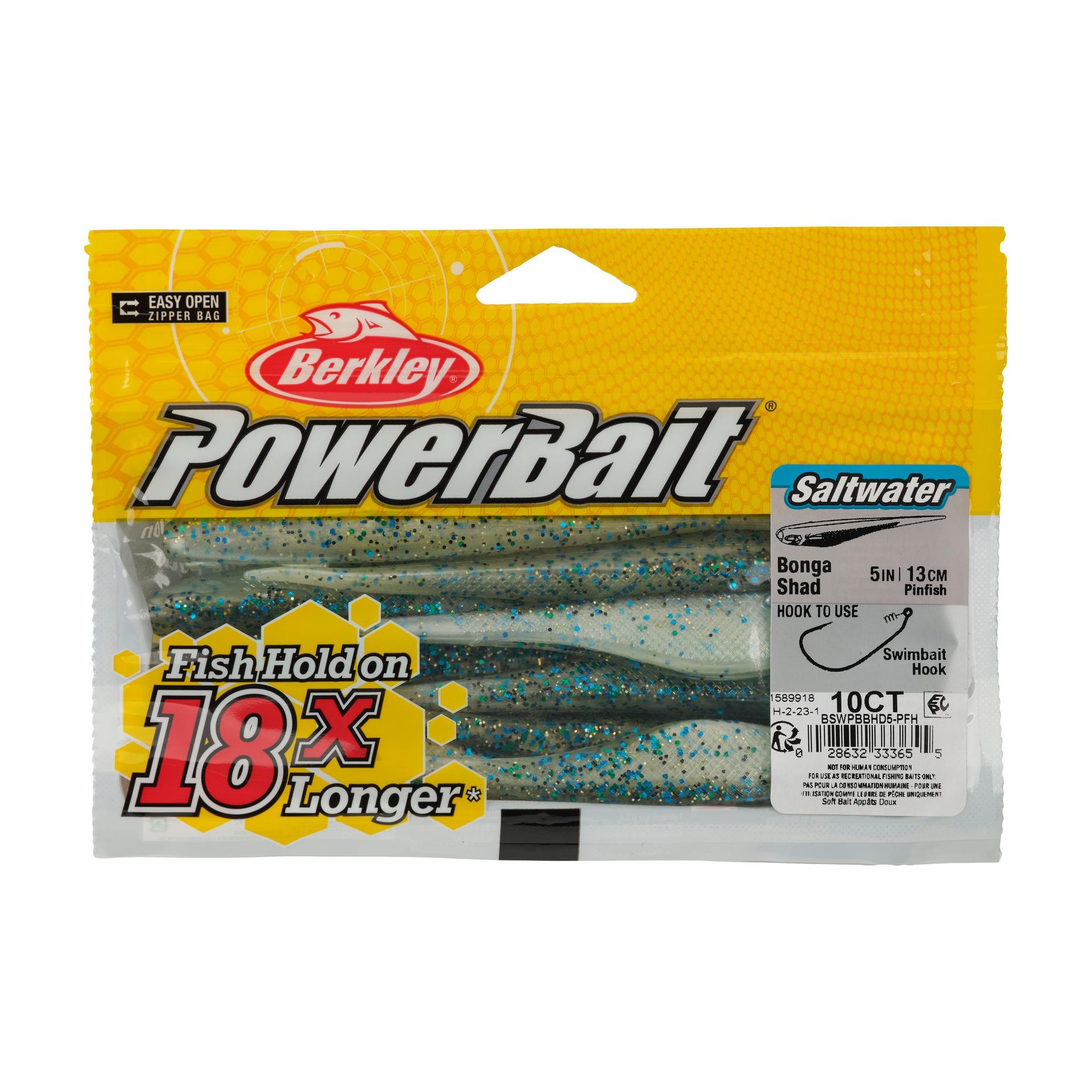 Berkley PowerBaitSaltwaterBongaShad Pinfish 5in PKG | Berkley Fishing