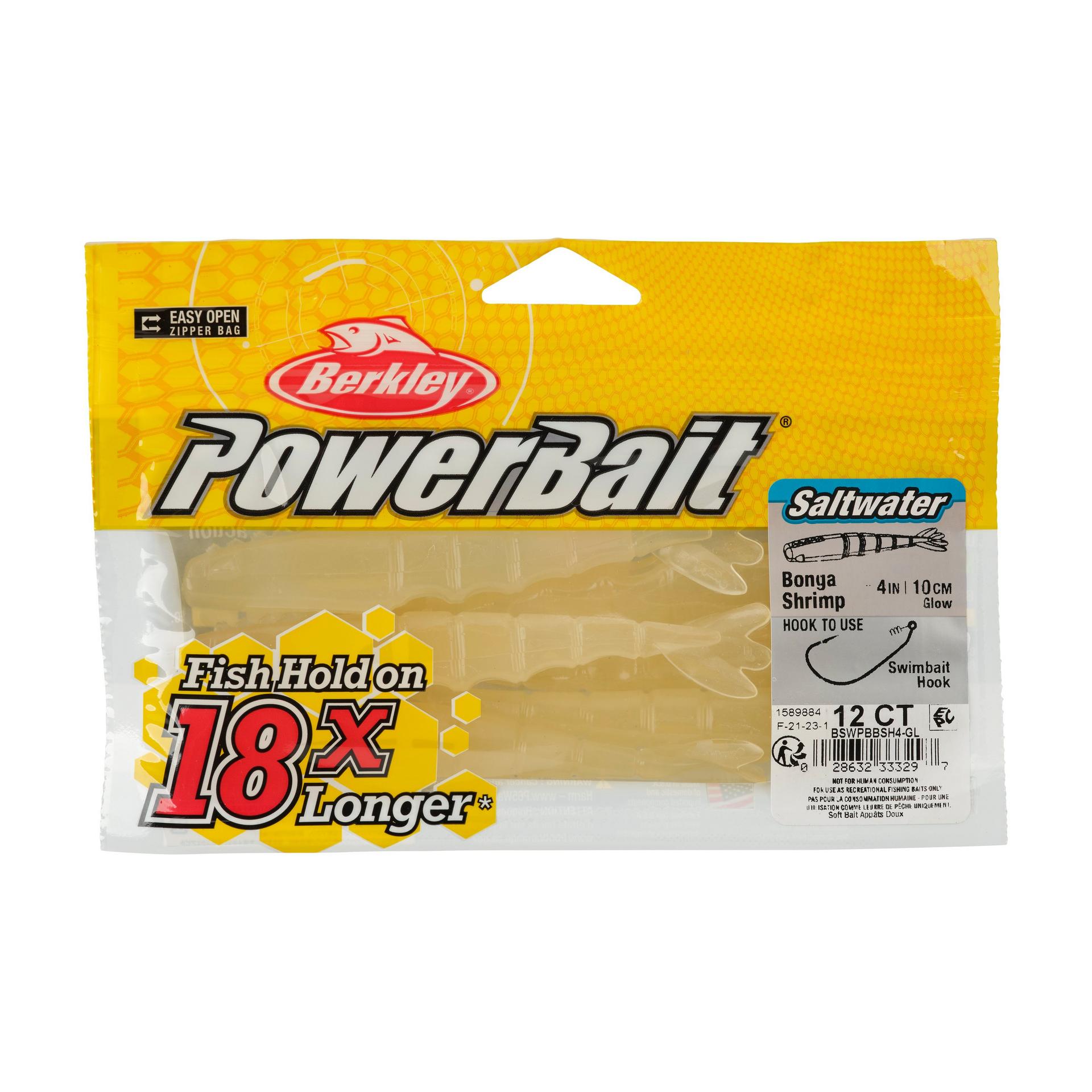 Berkley PowerBaitSaltwaterBongaShrimp Glow 4in PKG | Berkley Fishing