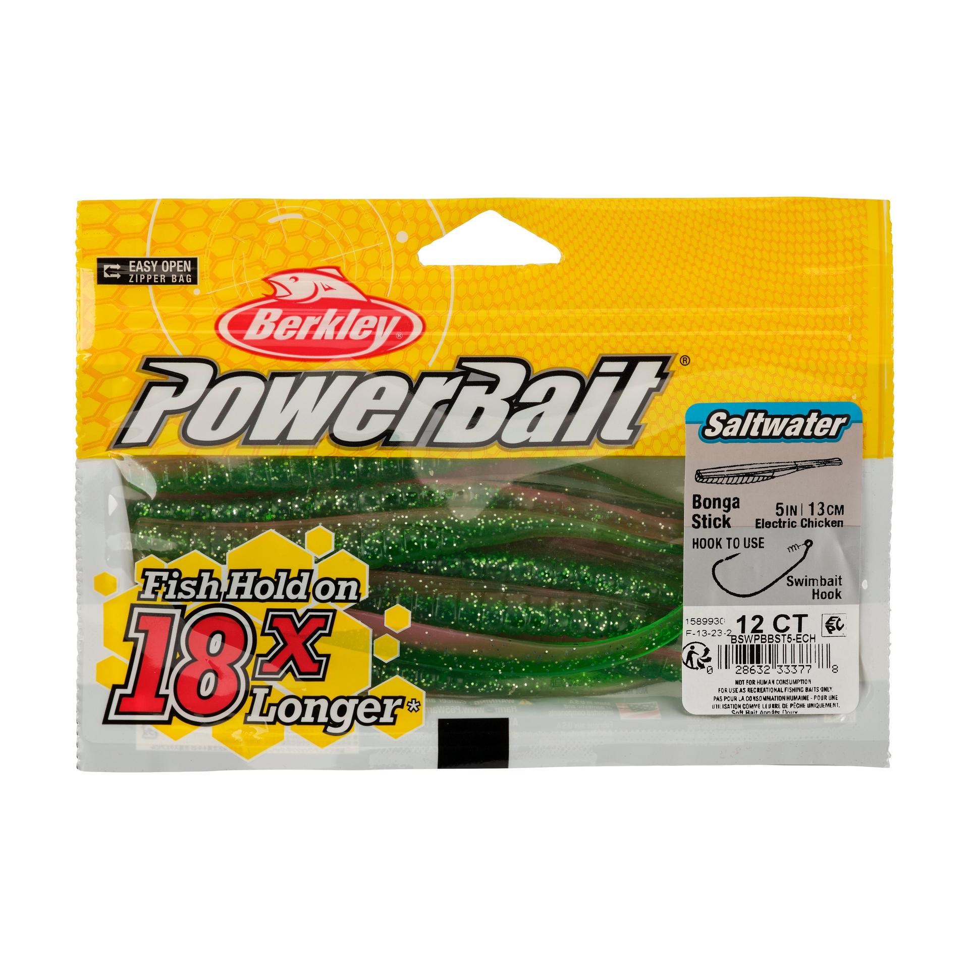 Berkley PowerBaitSaltwaterBongaStick ElectricChicken 5in PKG | Berkley Fishing