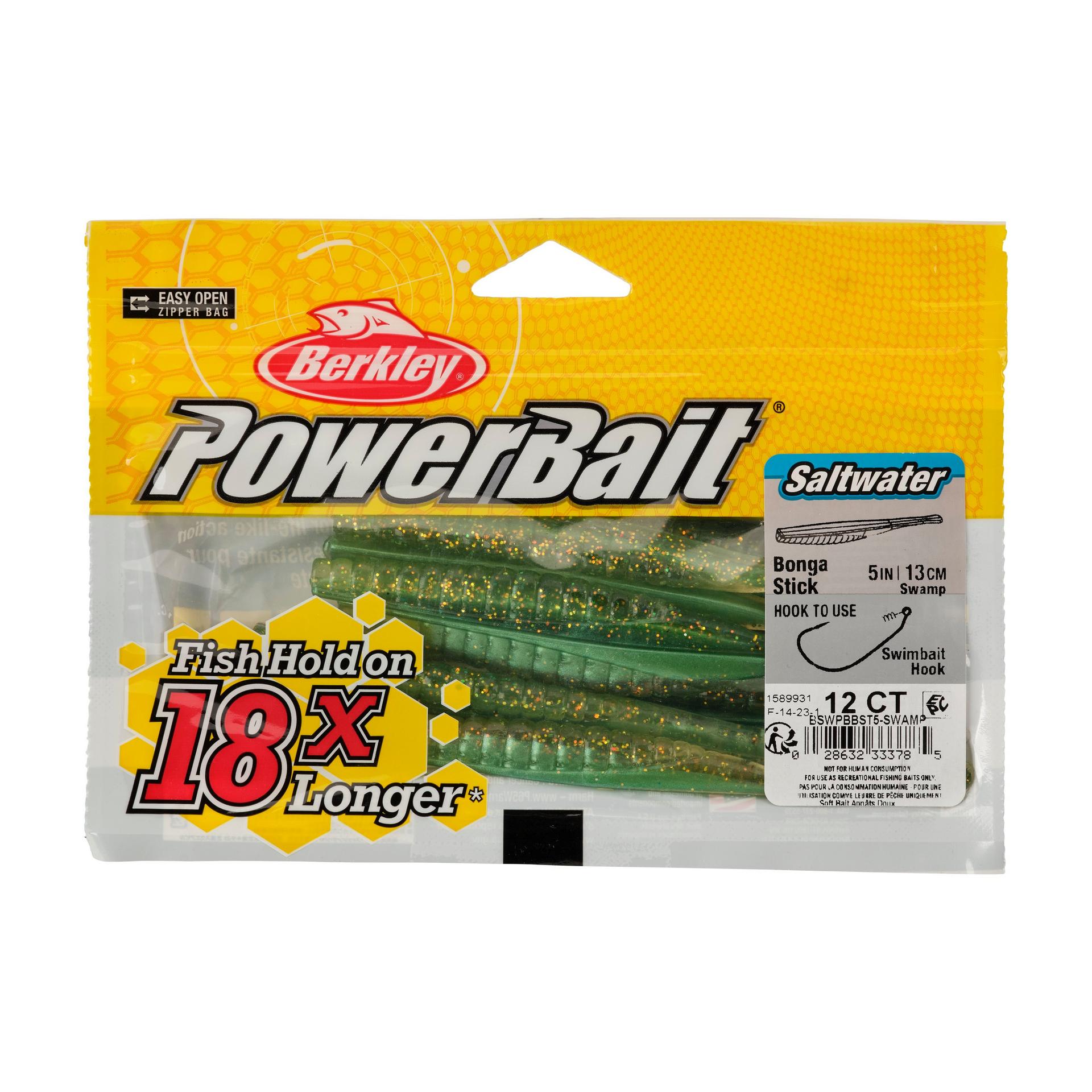 Berkley PowerBaitSaltwaterBongaStick Swamp 5in PKG | Berkley Fishing