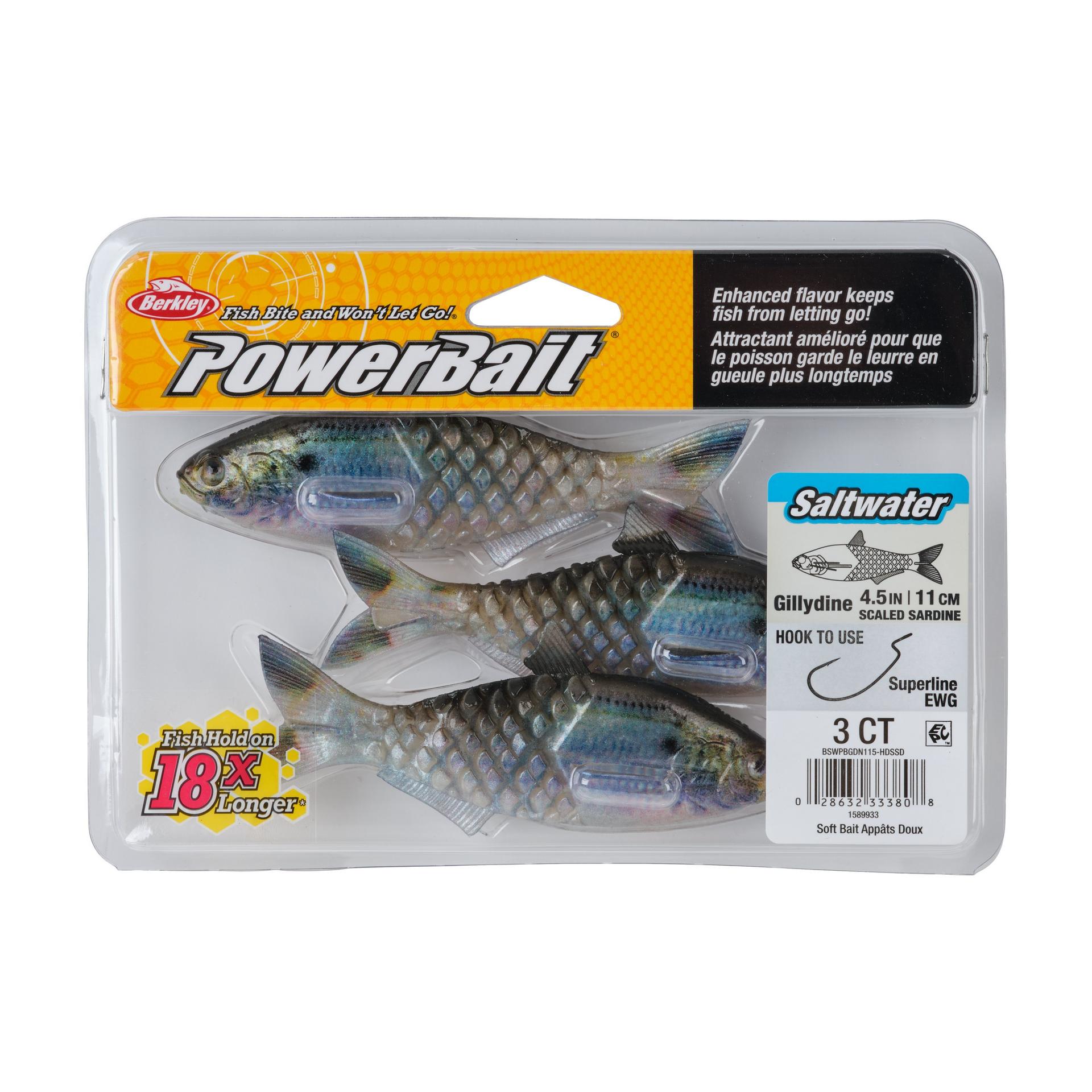 Berkley PowerBaitSaltwaterGillydine HDSardine 4.5in PKG | Berkley Fishing