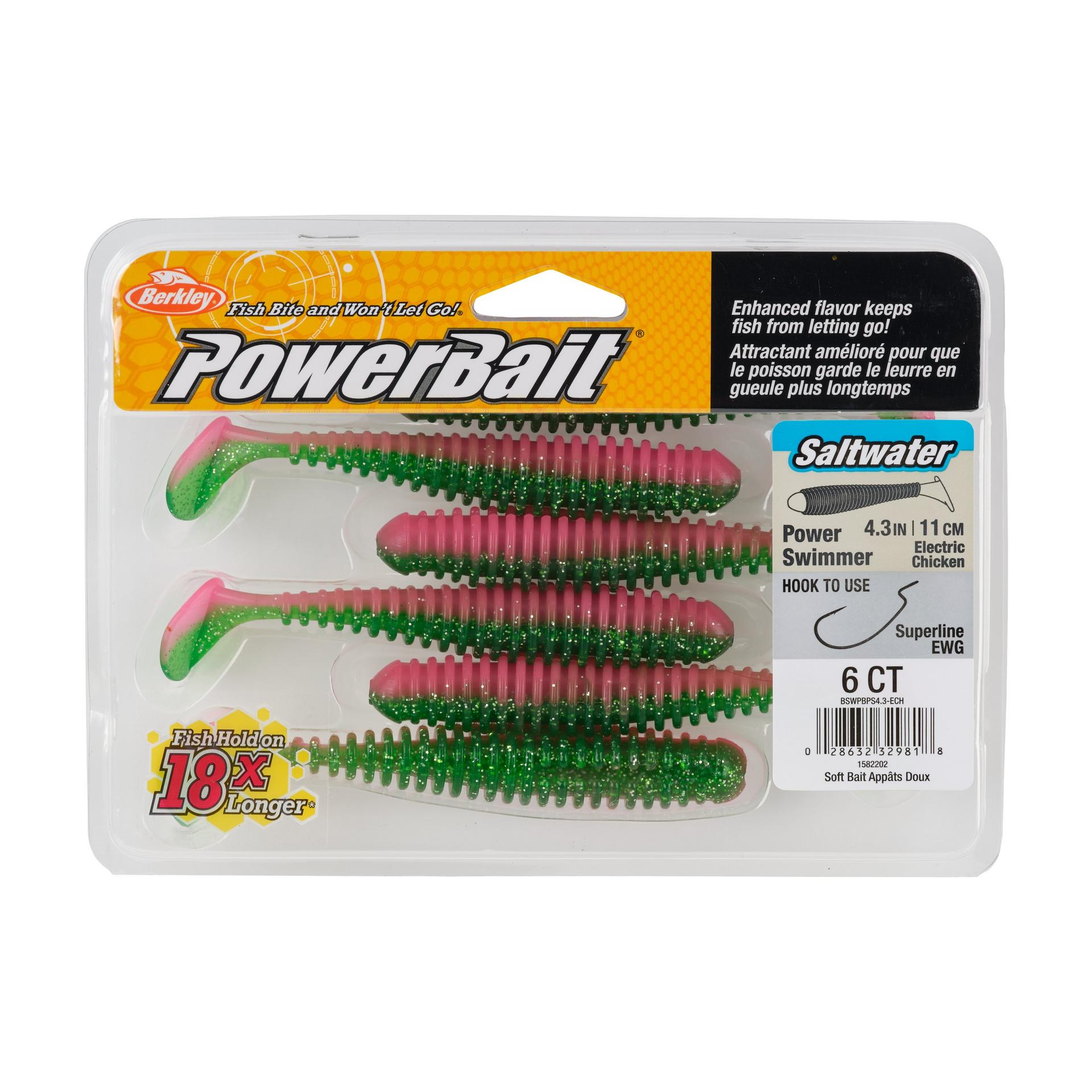 Berkley PowerBaitSaltwaterPowerSwimmer ElectricChicken 4.3in PKG | Berkley Fishing