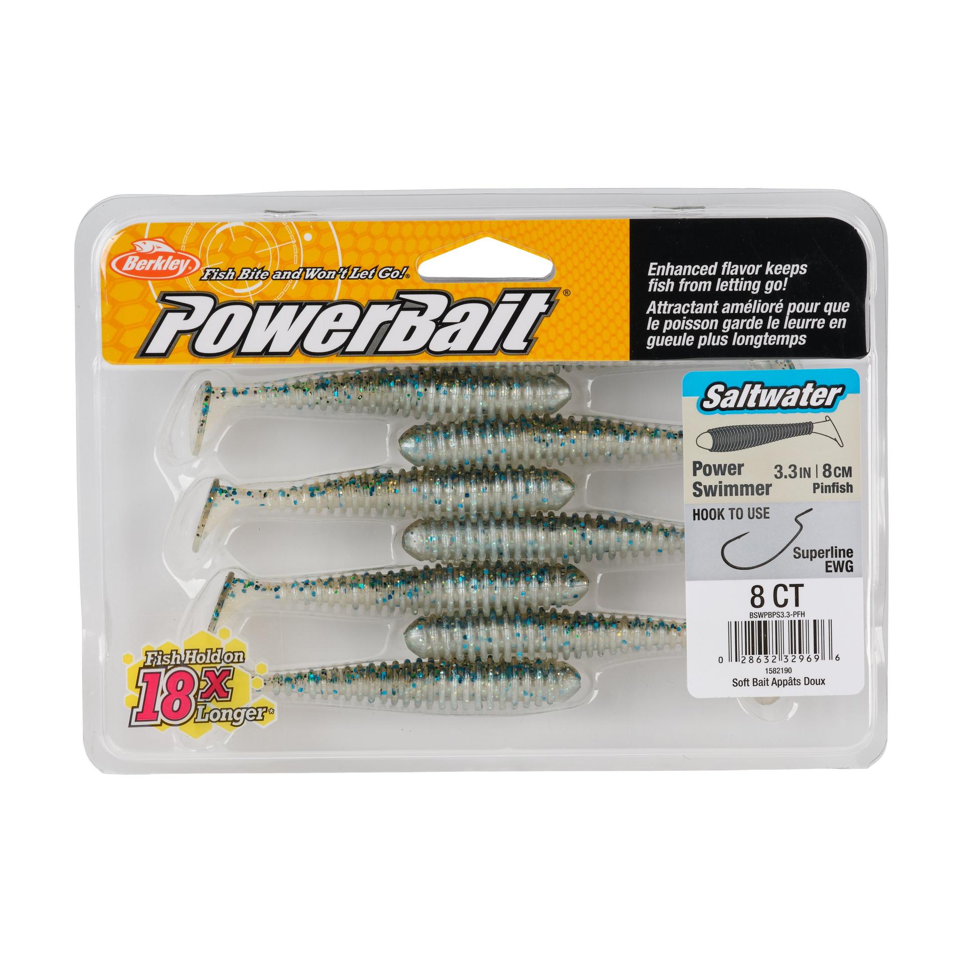 Berkley PowerBaitSaltwaterPowerSwimmer Pinfish 3.3in PKG | Berkley Fishing