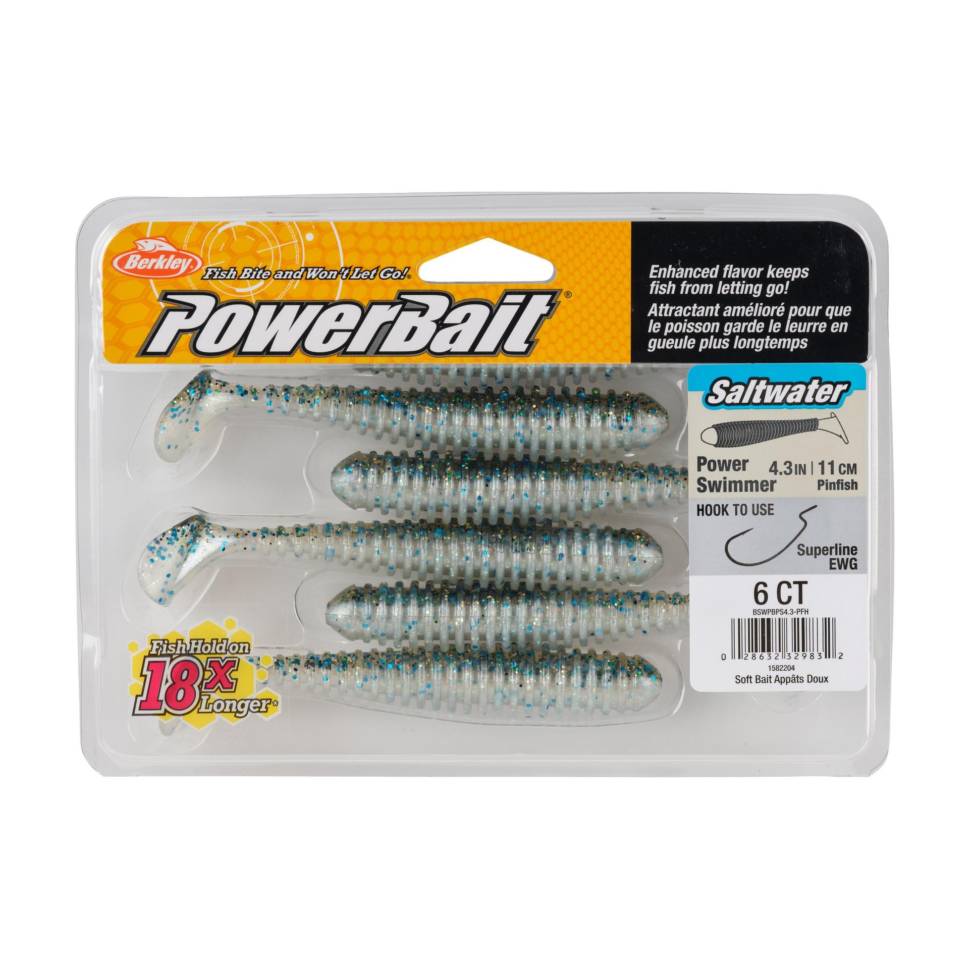 Berkley PowerBaitSaltwaterPowerSwimmer Pinfish 4.3in PKG | Berkley Fishing