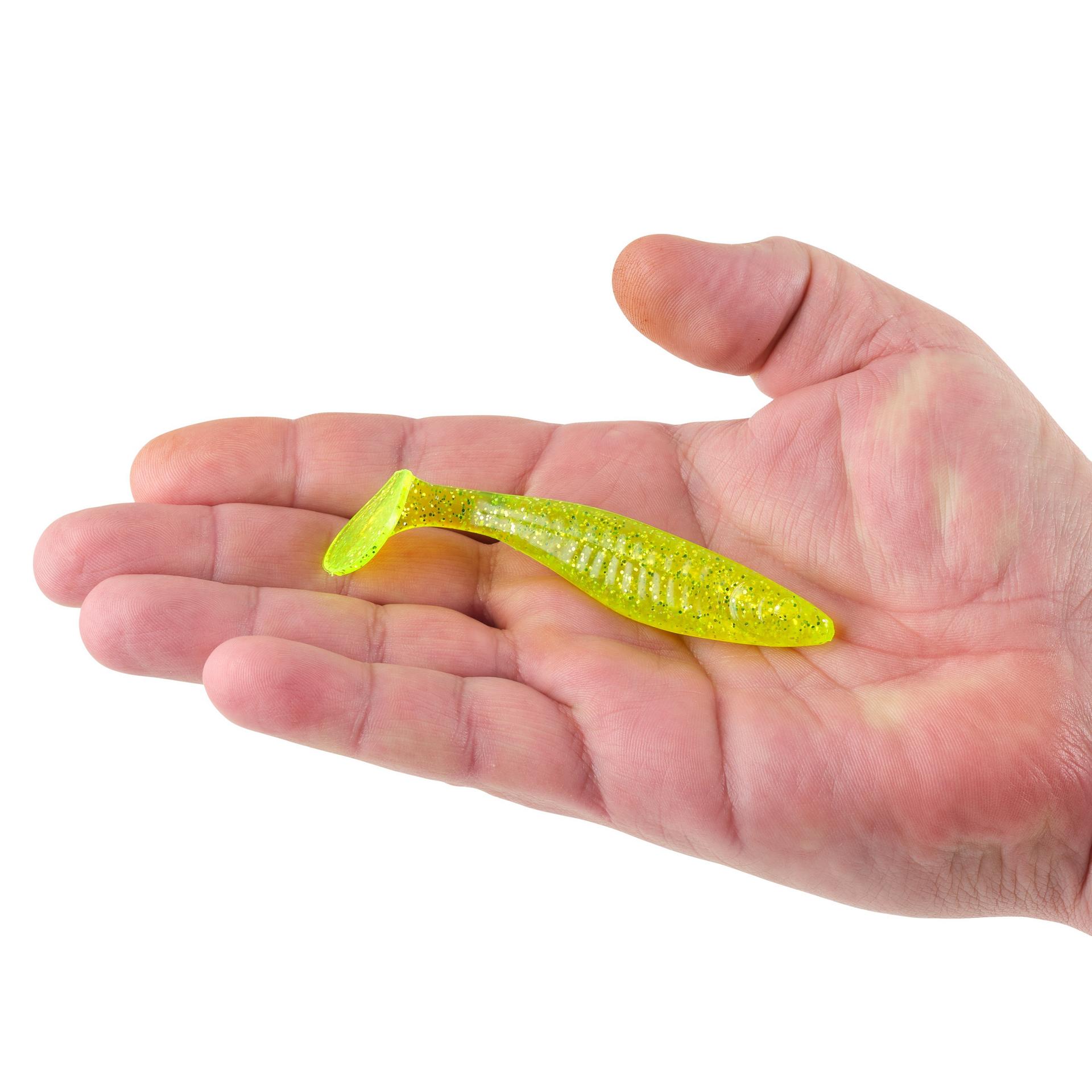 Berkley PowerBaitSaltwaterTheChampSwimmer ChartreuseSilverFlash 3.8in HAND | Berkley Fishing