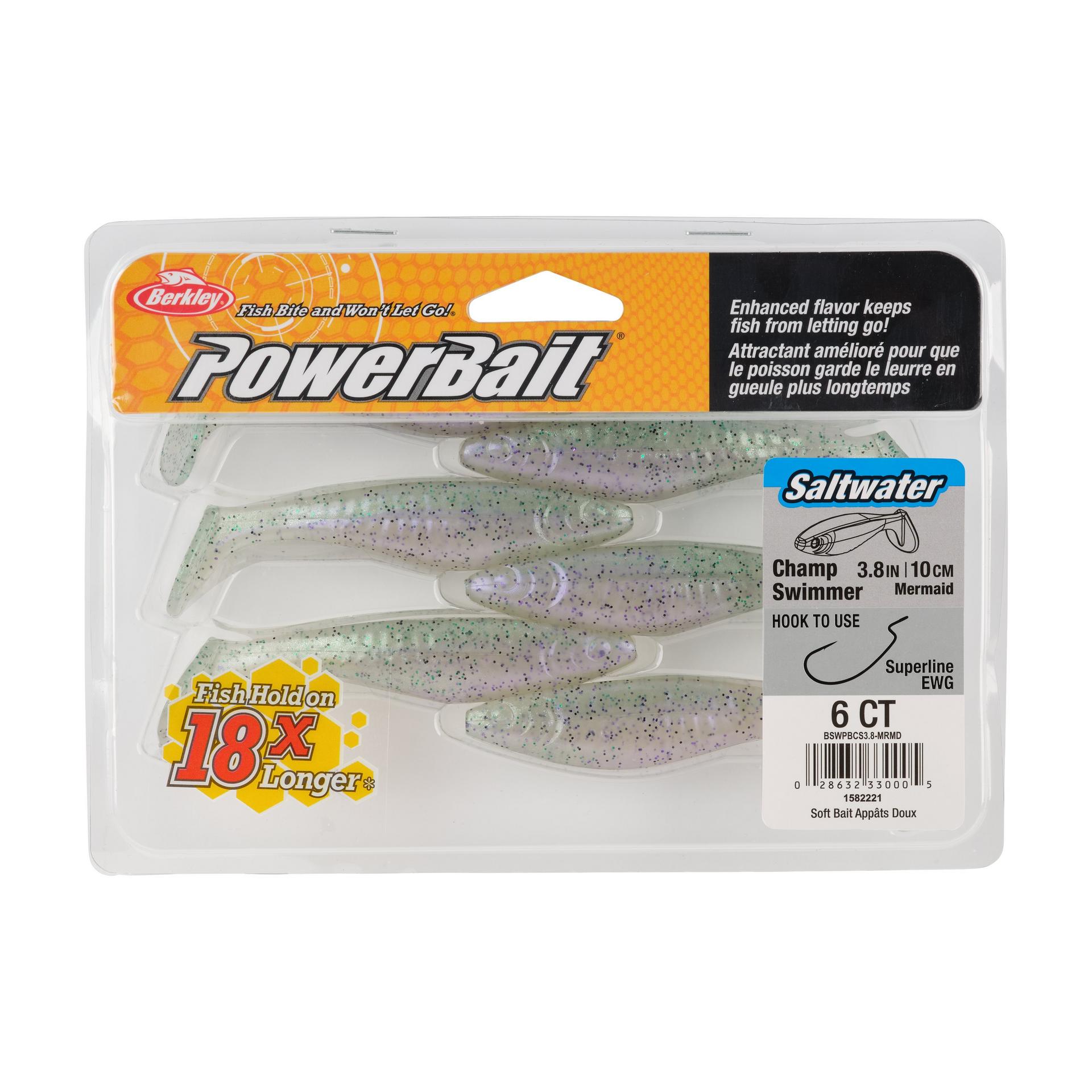 Berkley PowerBaitSaltwaterTheChampSwimmer Mermaid 3.8in PKG | Berkley Fishing