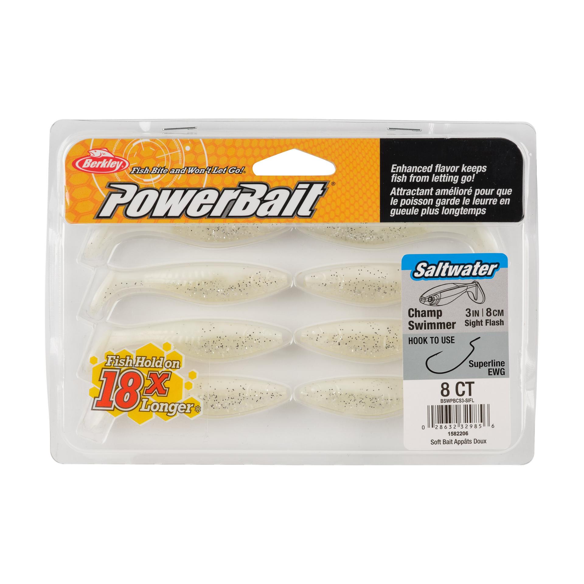 Berkley PowerBaitSaltwaterTheChampSwimmer SightFlash 3in PKG | Berkley Fishing