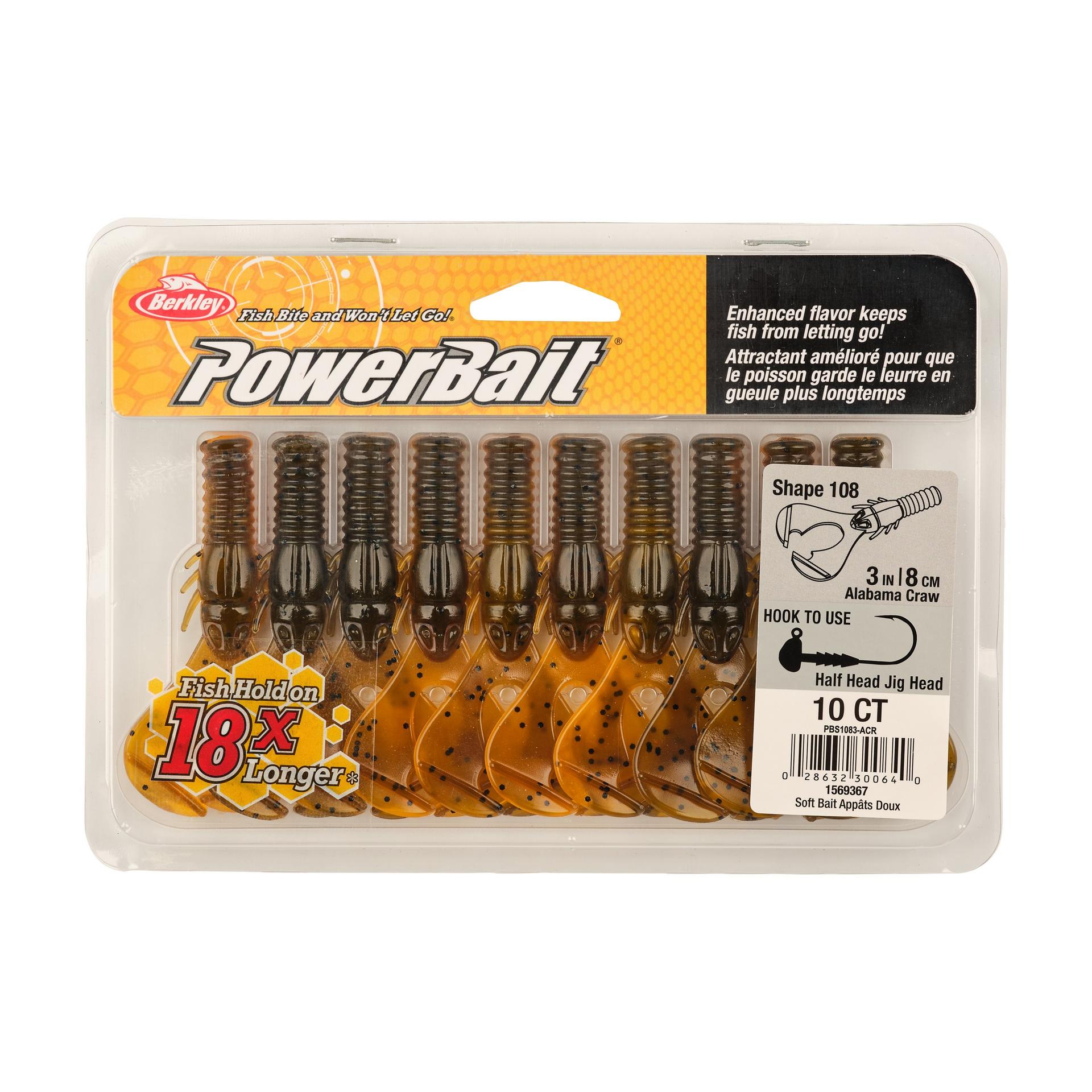 Berkley PowerBaitShape108 3in AlabamaCraw PKG | Berkley Fishing