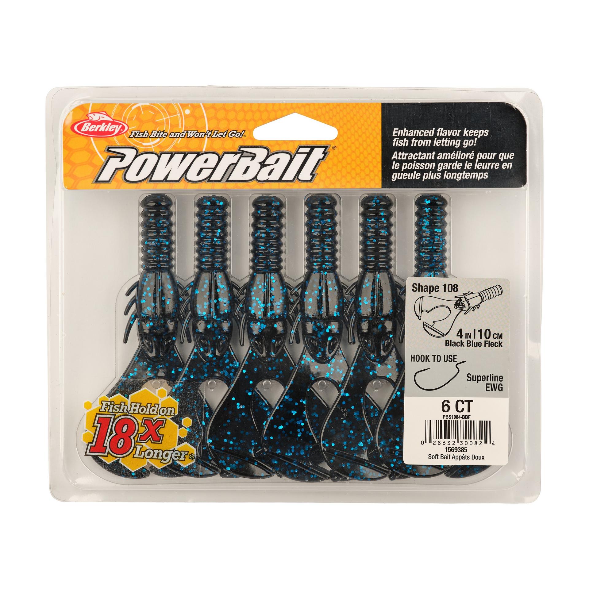 Berkley PowerBaitShape108 4in BlackBlueFleck PKG | Berkley Fishing