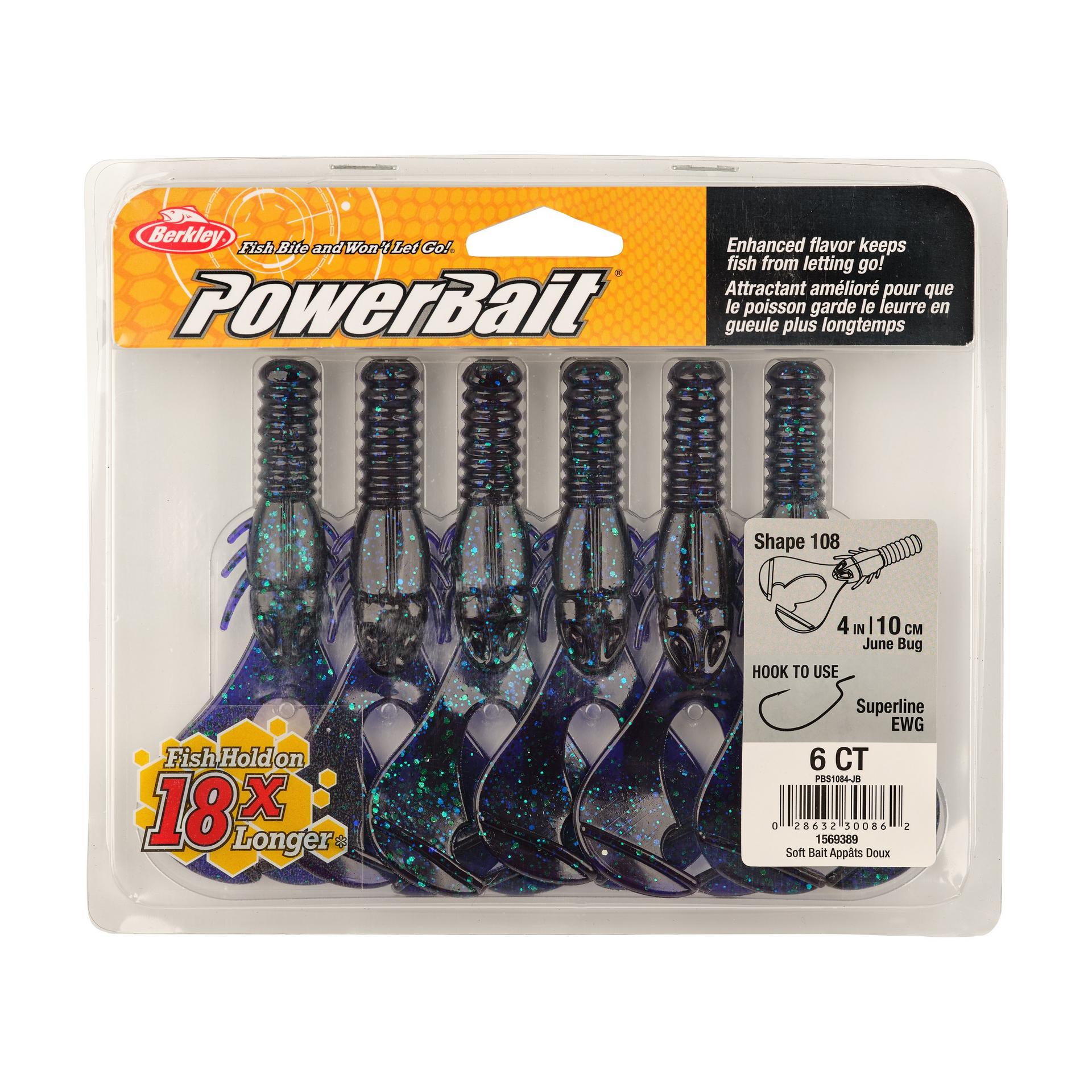 Berkley PowerBaitShape108 4in JuneBug PKG | Berkley Fishing