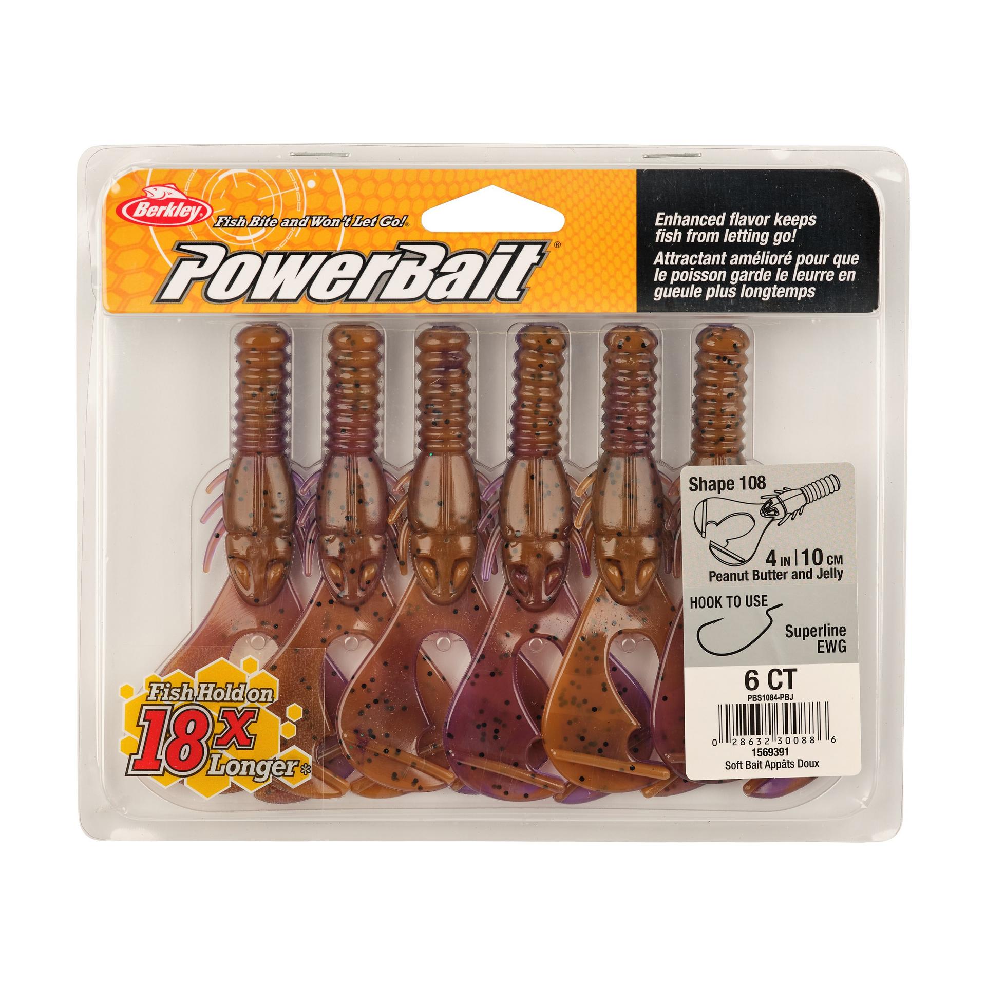 Berkley PowerBaitShape108 4in PeanutButterandJelly PKG | Berkley Fishing