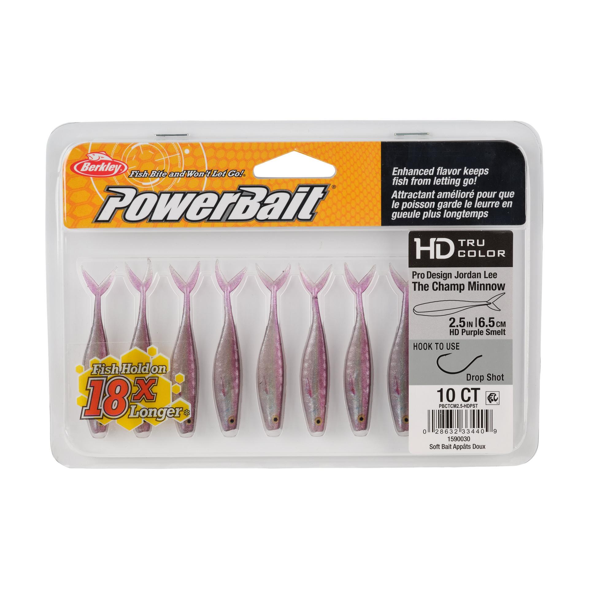 Berkley PowerBaitTheChampMinnow HDPurpleSmelt 2.5in PKG | Berkley Fishing