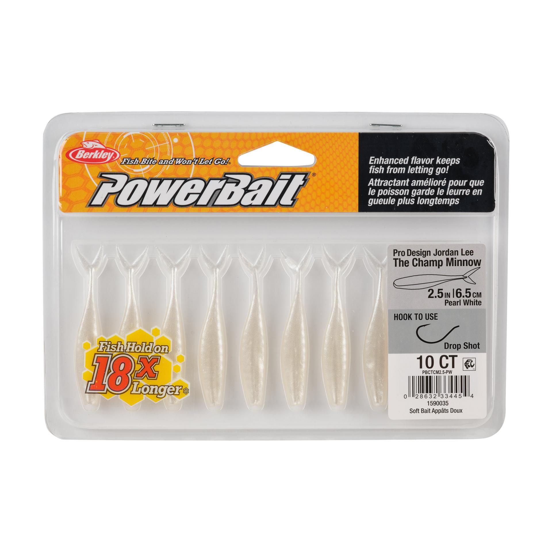 Berkley PowerBaitTheChampMinnow PearlWhite 2.5in PKG | Berkley Fishing