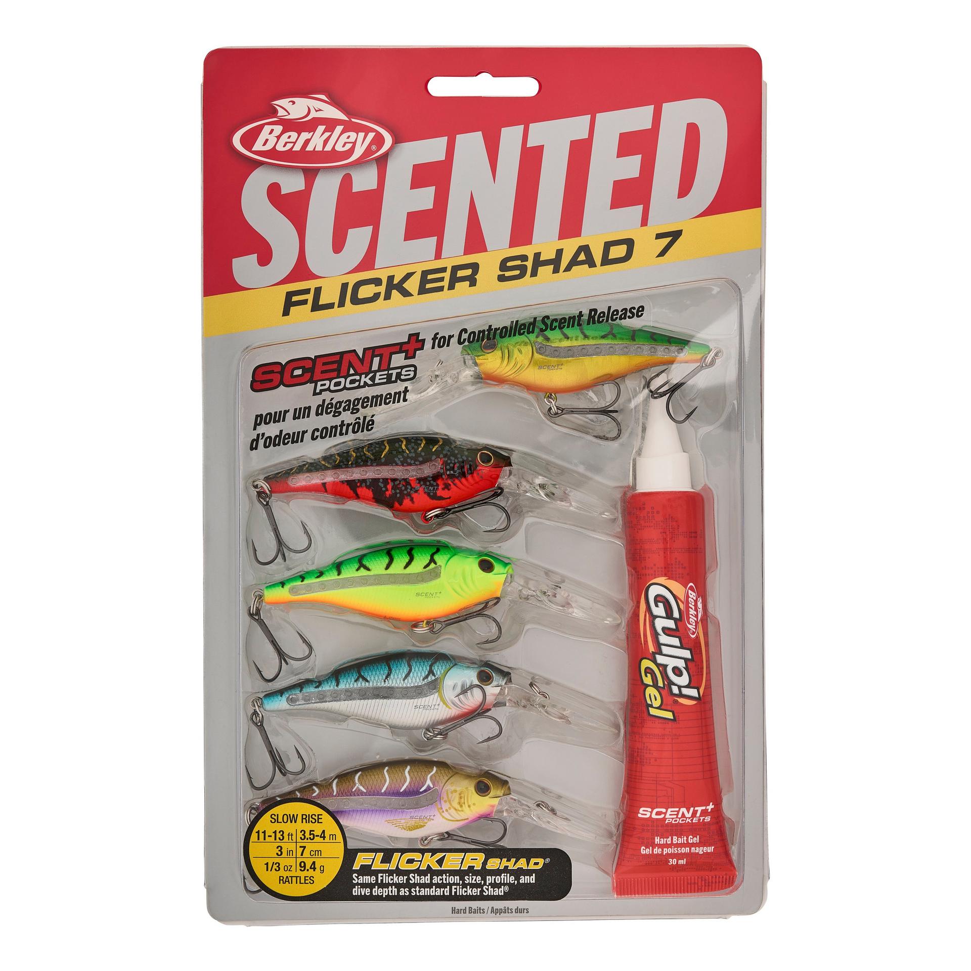 Scented Flicker Shad® Tiger Pack