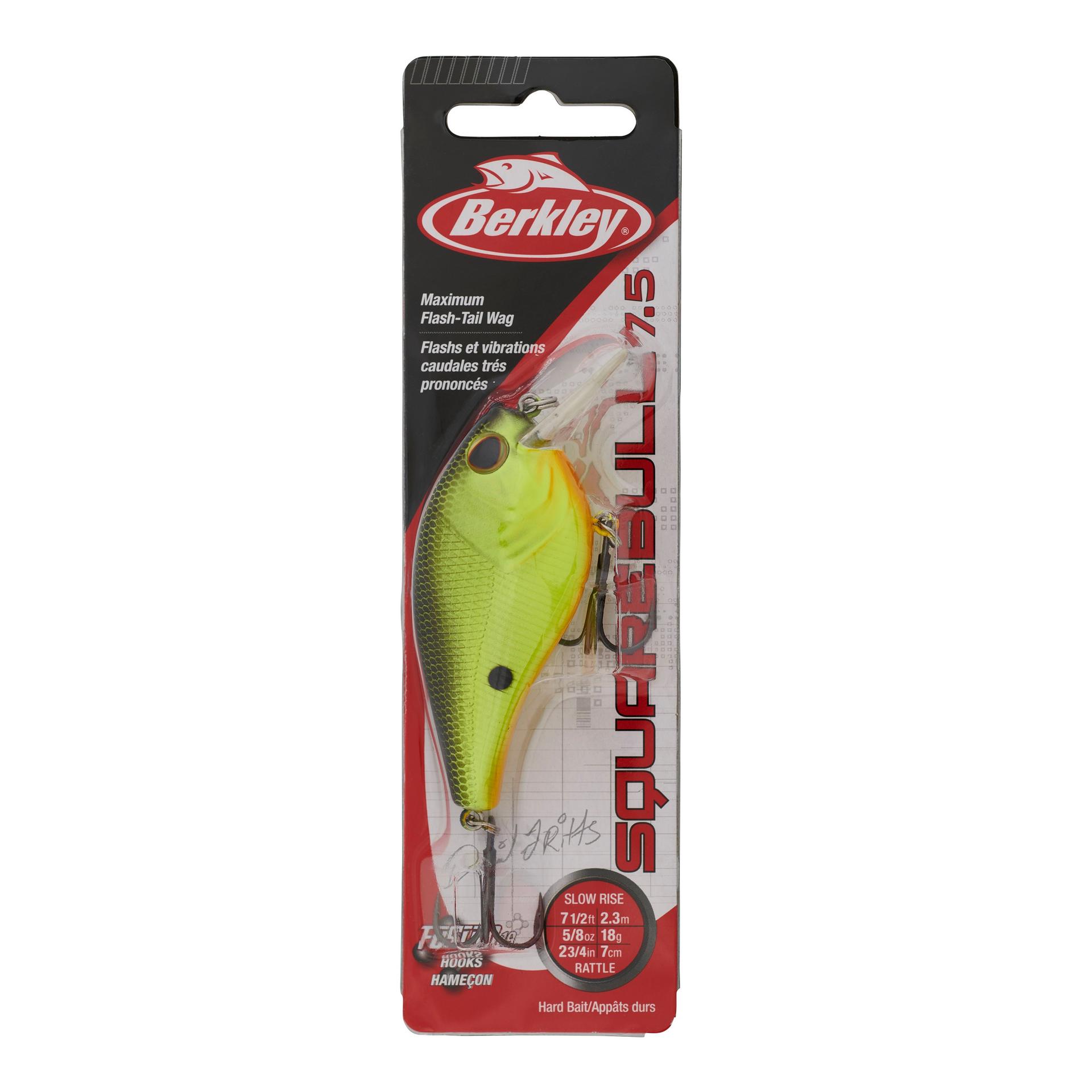 Berkley Squarebull BlackChartreuse 75 PKG | Berkley Fishing