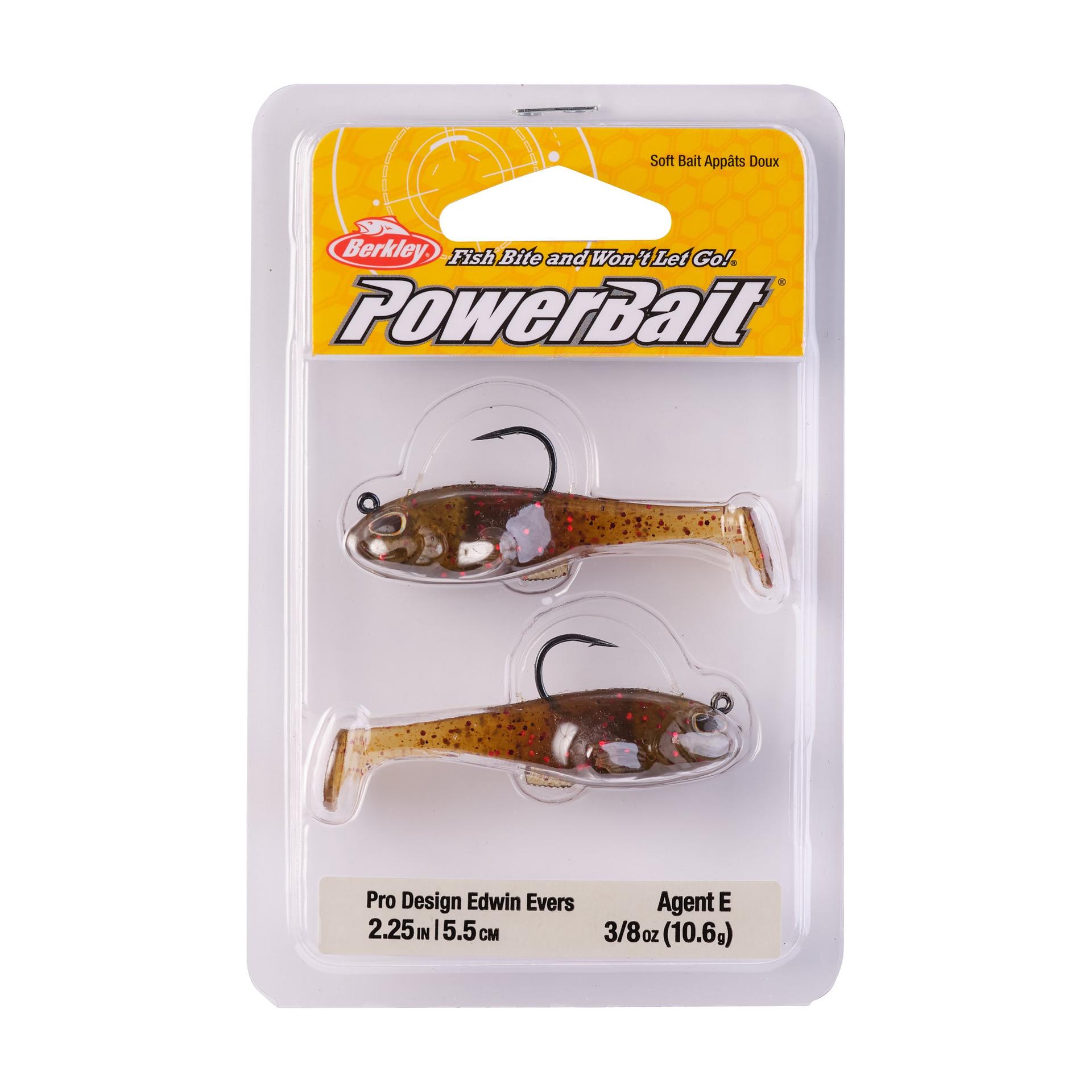 PowerBaitAgentE GreenPumpkinRedFleck 2.25in 3 8oz PKG | Berkley Fishing