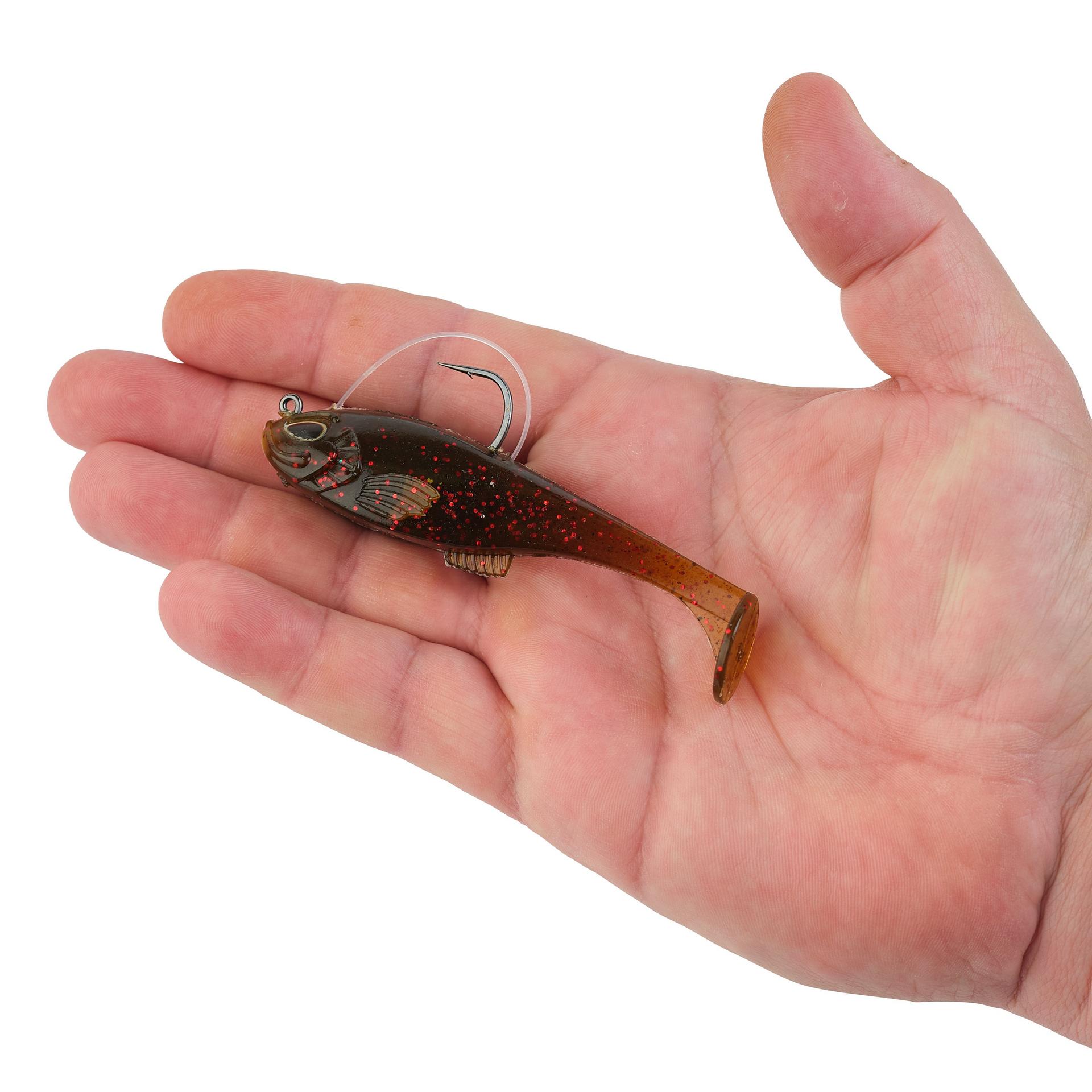 PowerBaitAgentE GreenPumpkinRedFleck 3.75in 1oz HAND | Berkley Fishing