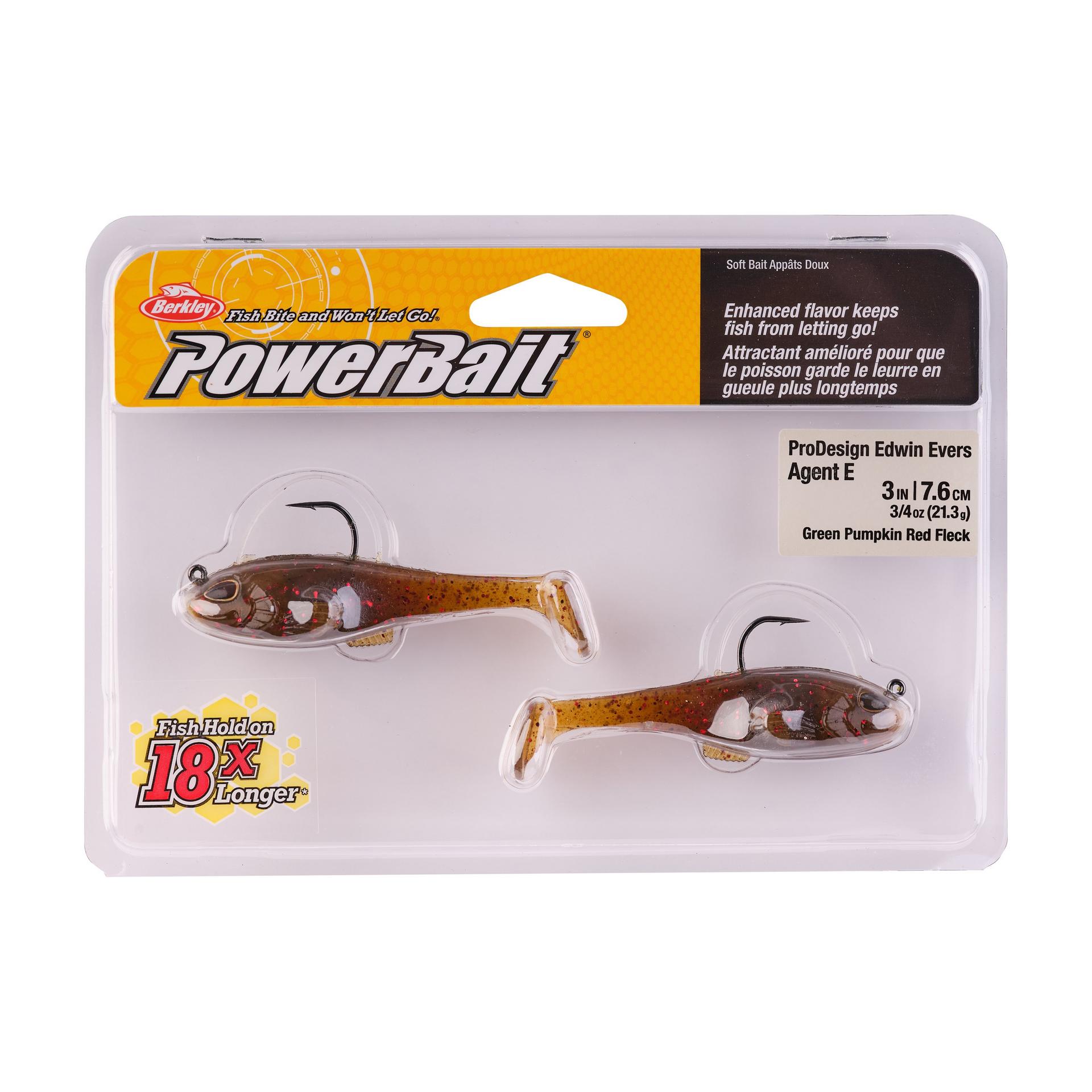 PowerBaitAgentE GreenPumpkinRedFleck 3in 3 4oz PKG | Berkley Fishing