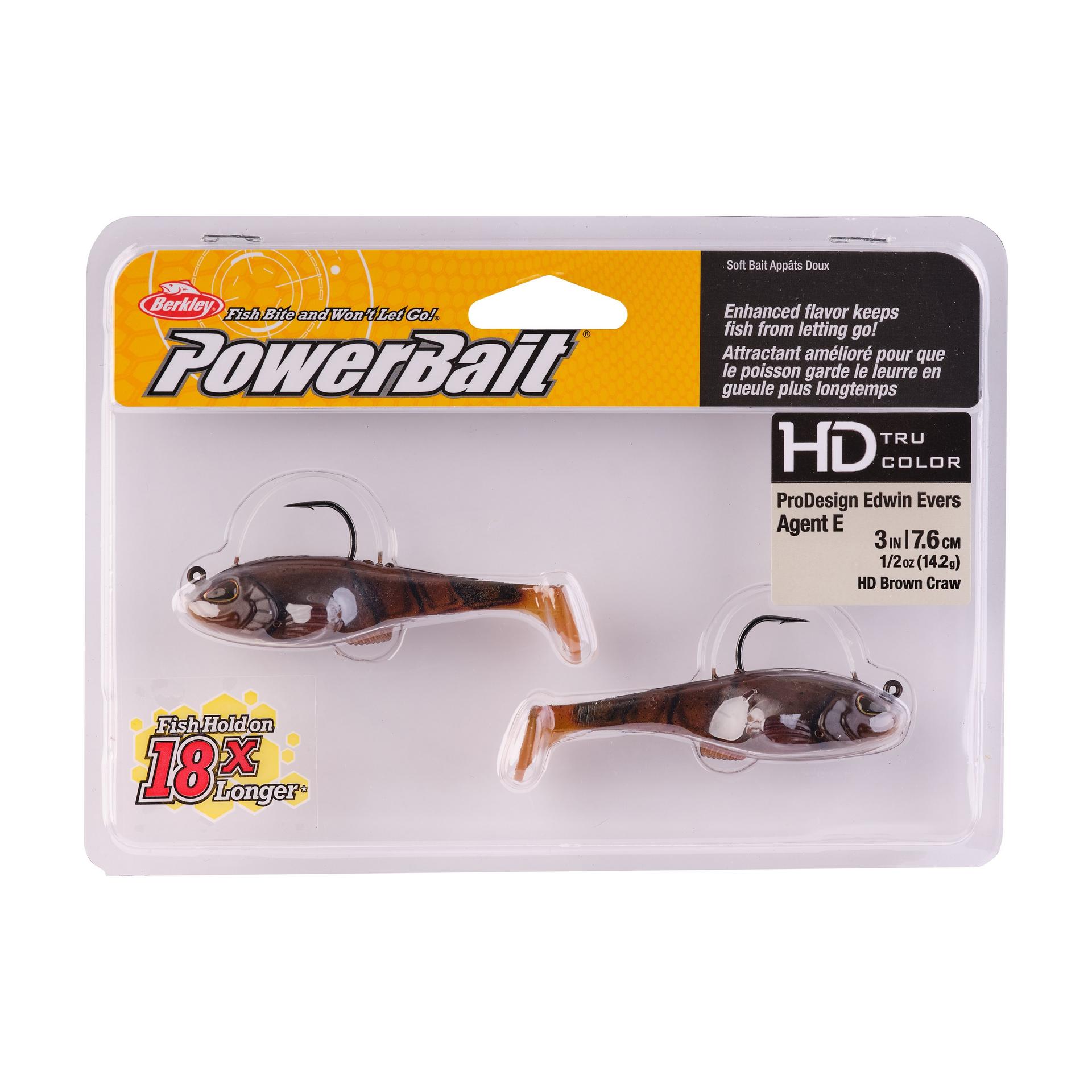 PowerBaitAgentE HDBrownCraw 3in 3 4oz PKG | Berkley Fishing